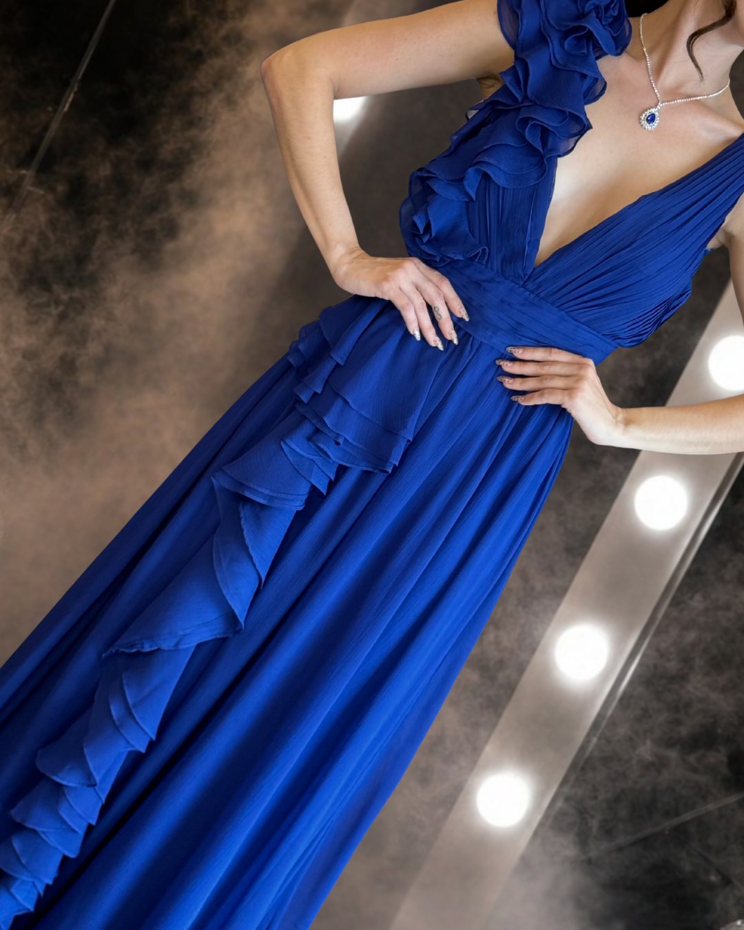 Royal Bloom Sapphire Gown