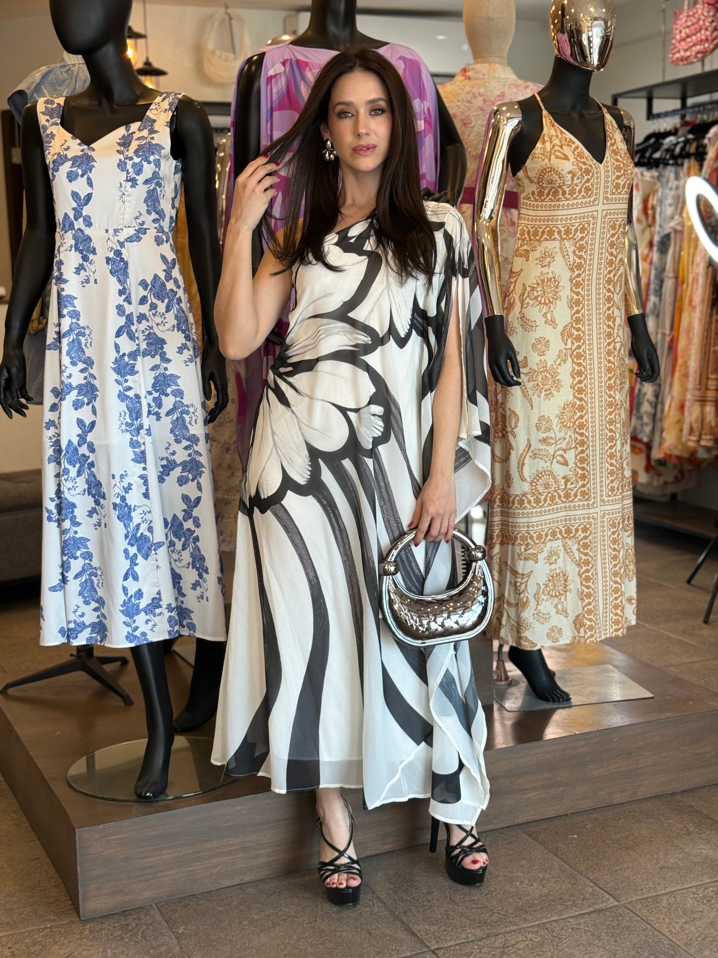 Midnight Bloom Flow Dress