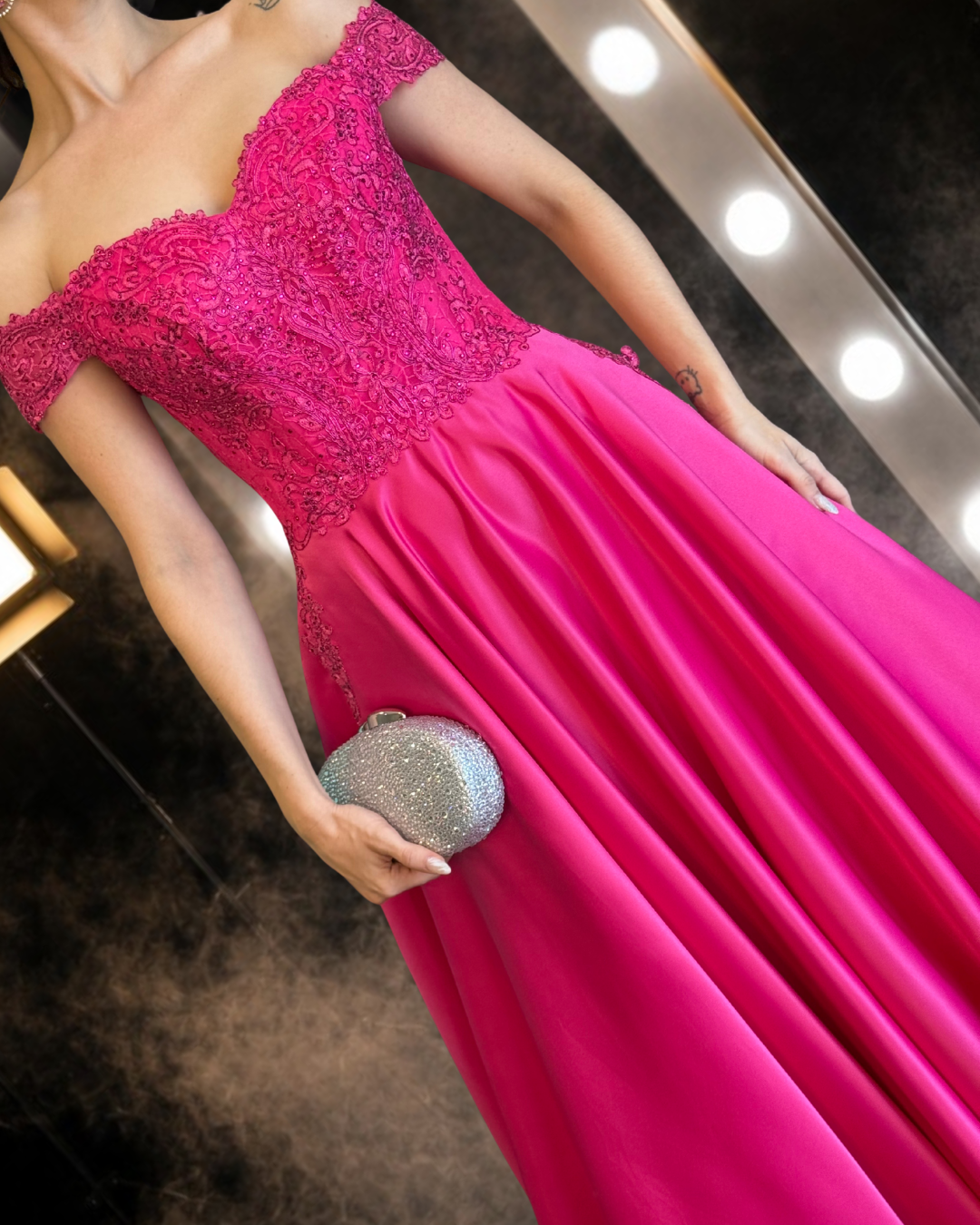 Fuchsia Bloom Gown