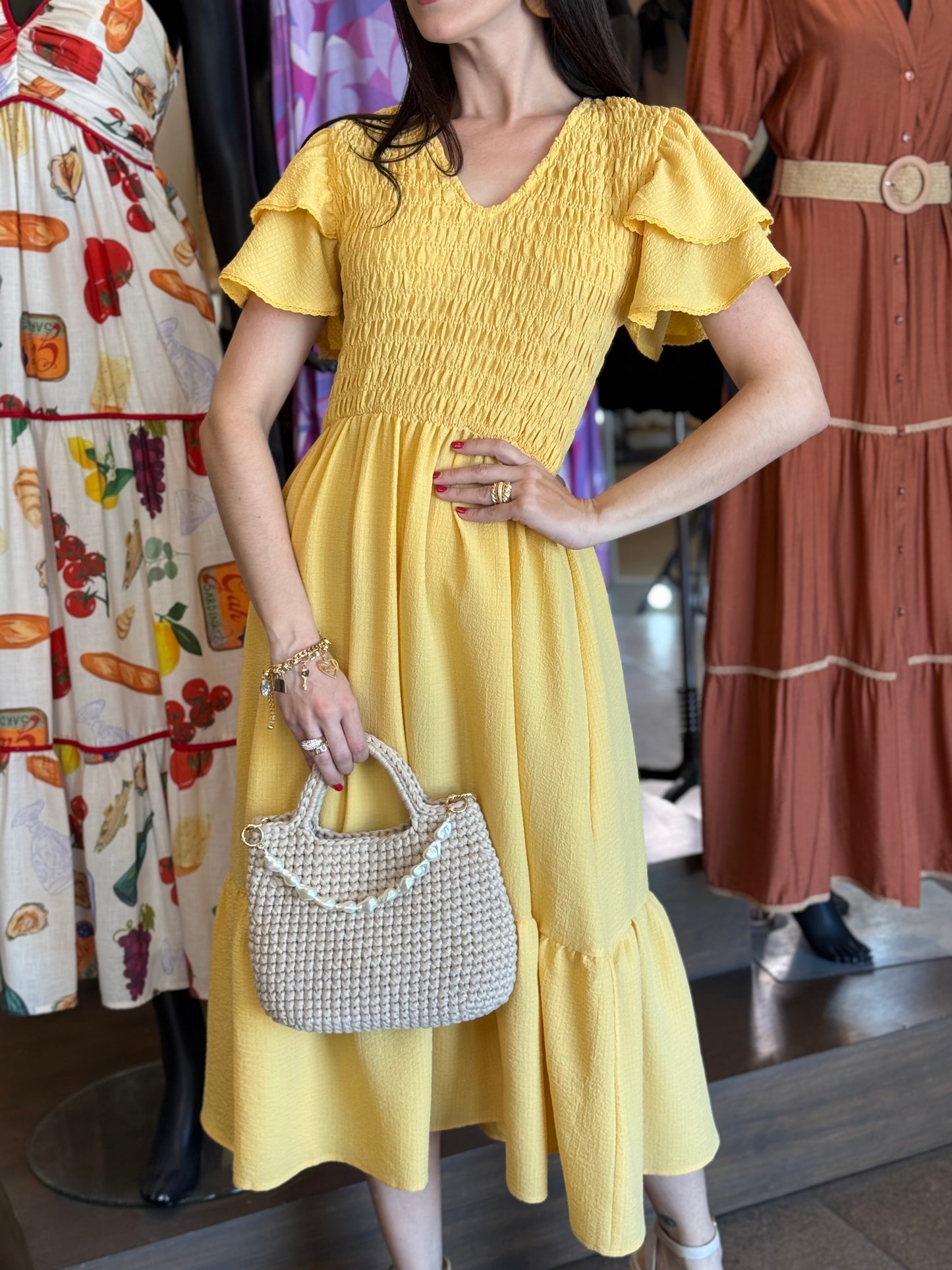 Sunlight Grace Midi Dress