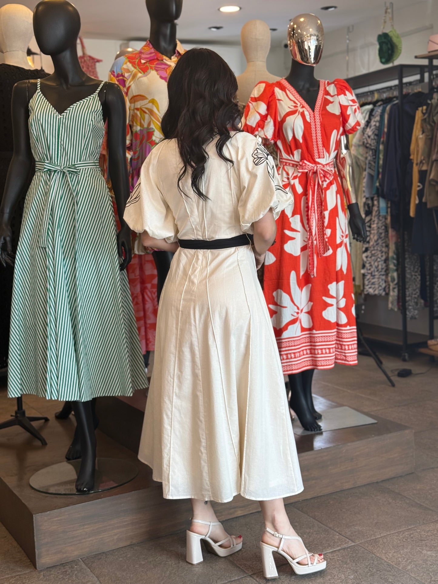 Ivory Contrast Elegance Dress
