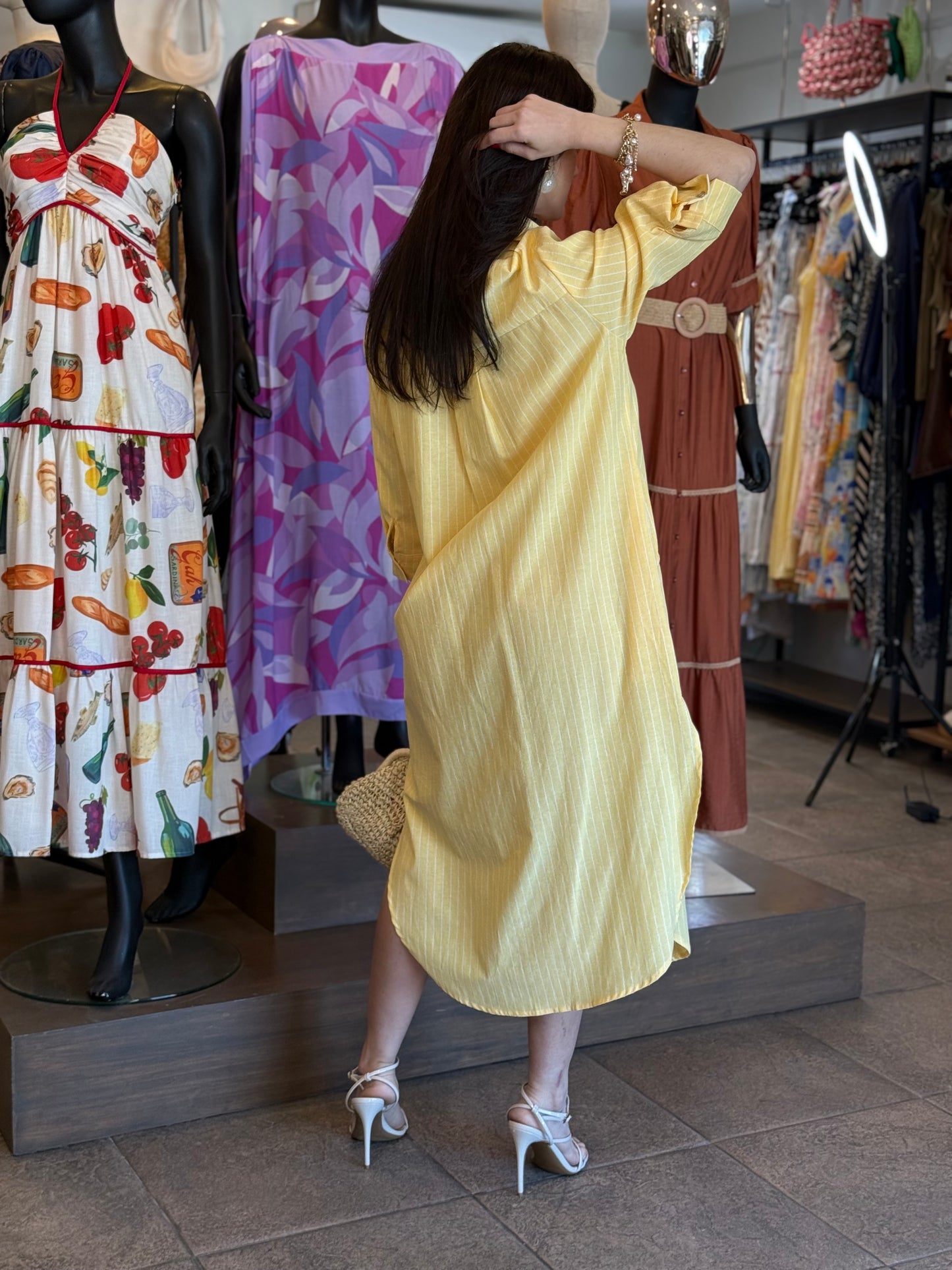 Golden Breeze Shirt Dress