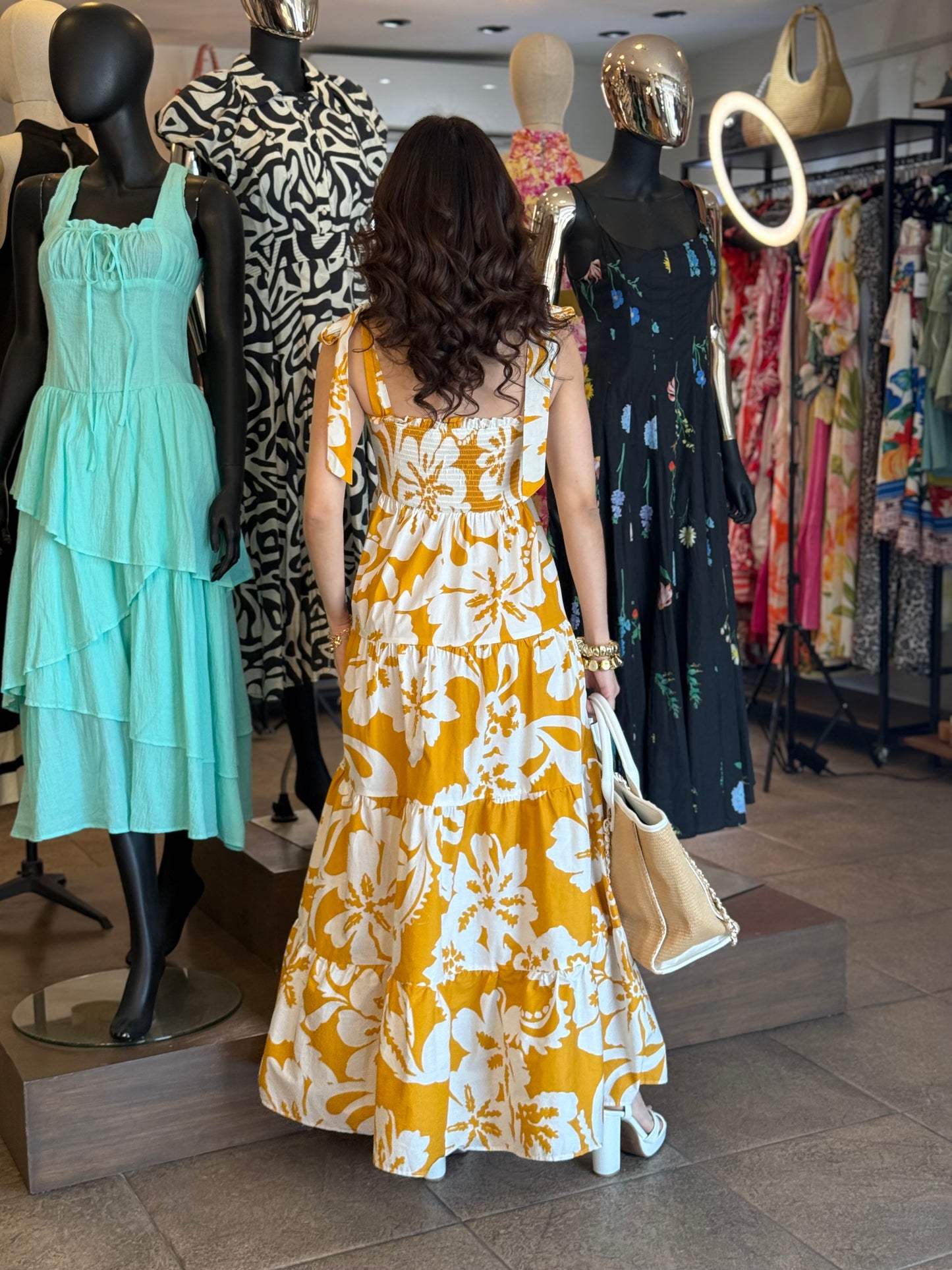 Golden Aloha Maxi Dress