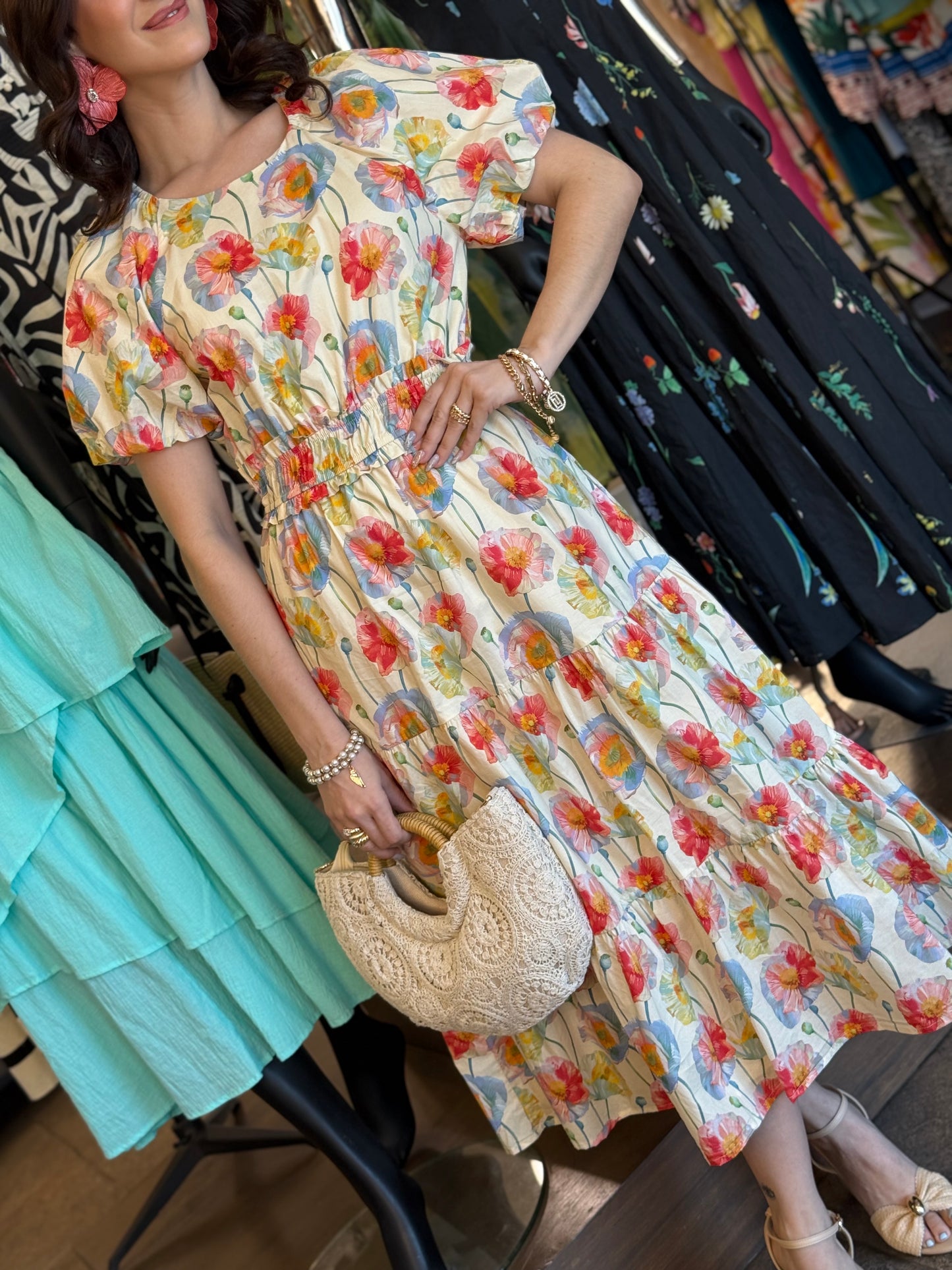 Blossom Whisper Midi Dress