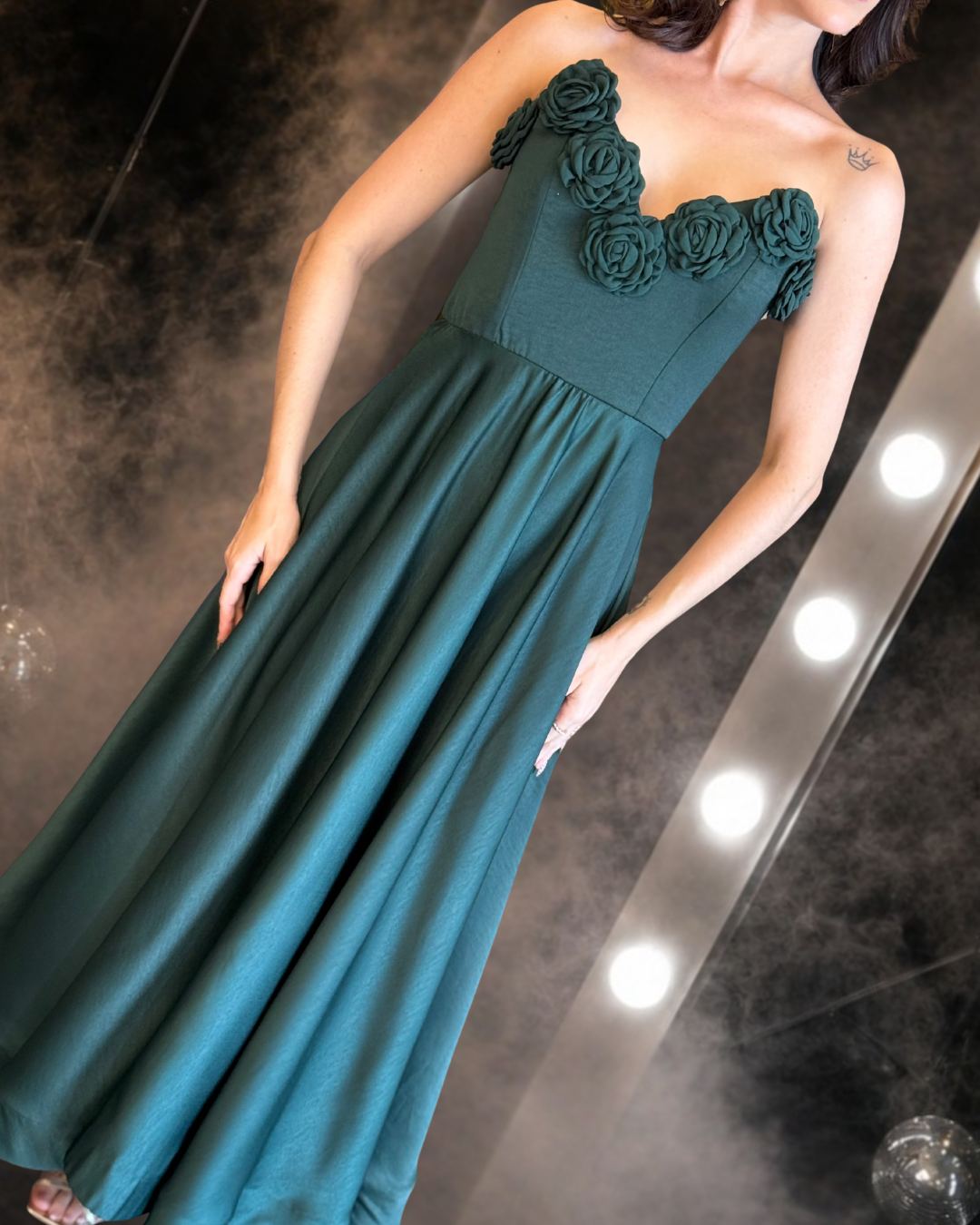 Emerald Blossom Dress