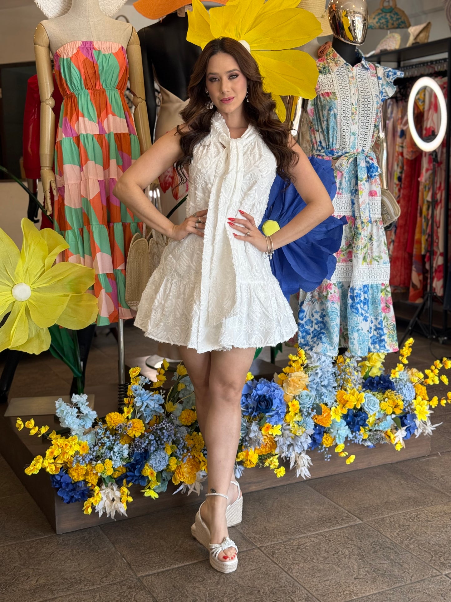 Vestido White Bloom