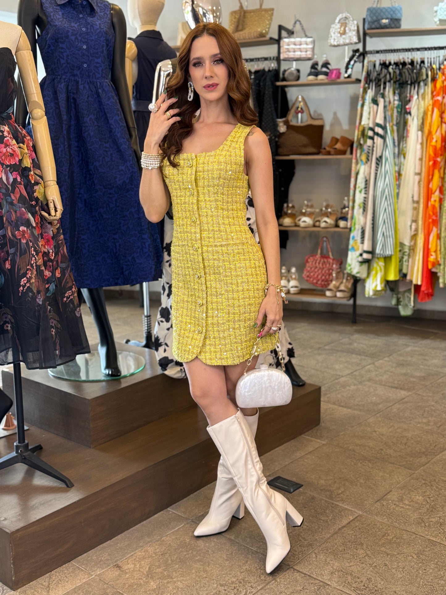 Golden Autumn Mini Dress