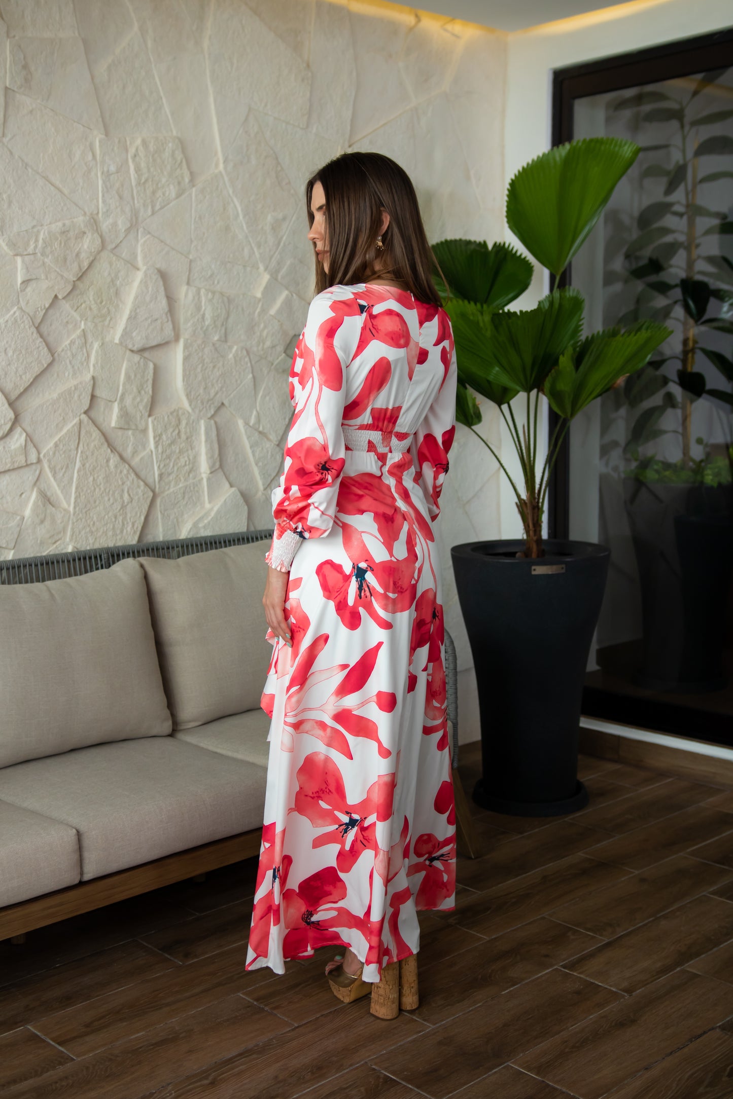 Vestido Red Bloom