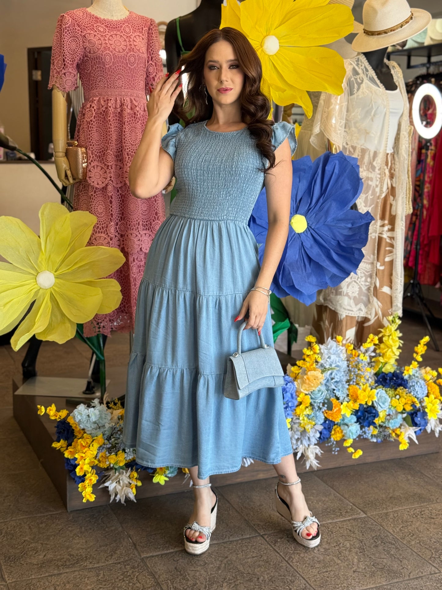 Vestido Soft Denim Charm