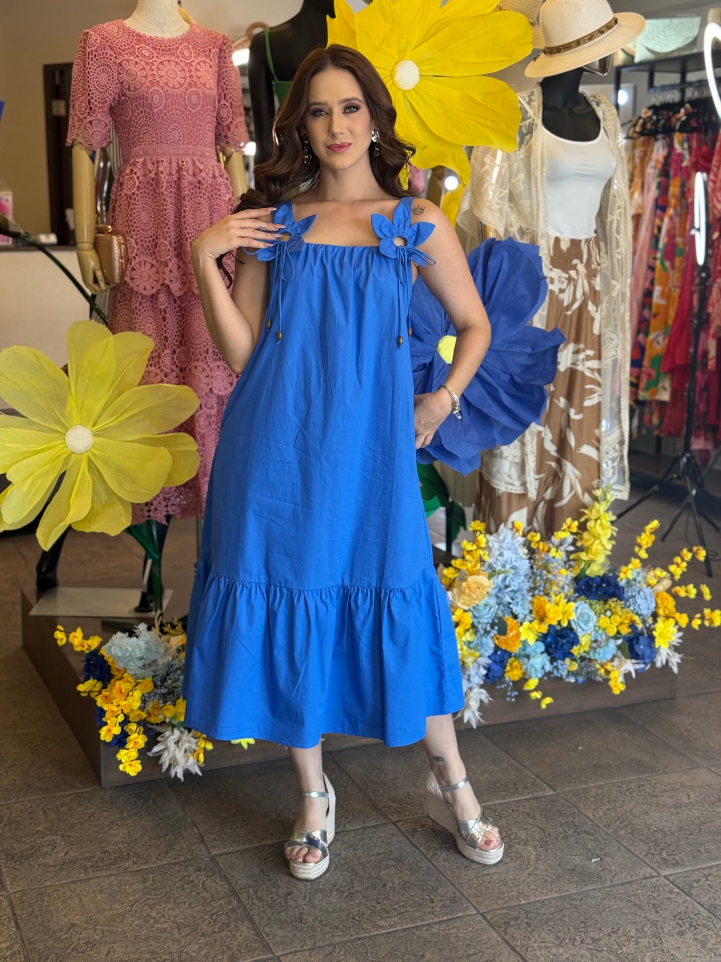 Vestido Blue Blossom