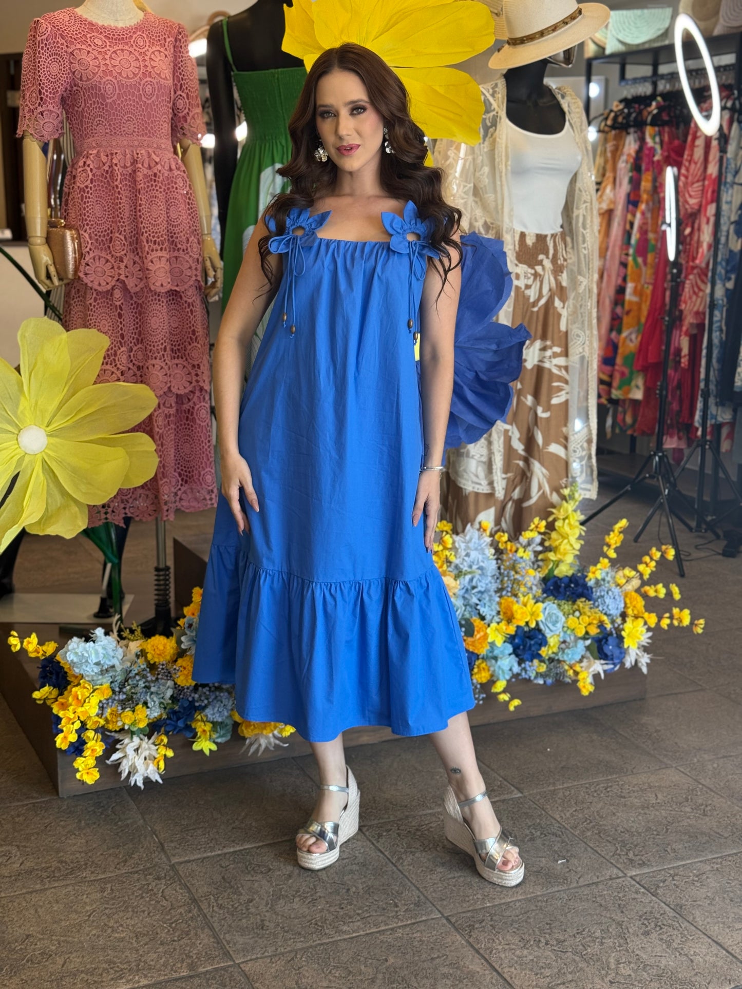 Vestido Blue Blossom