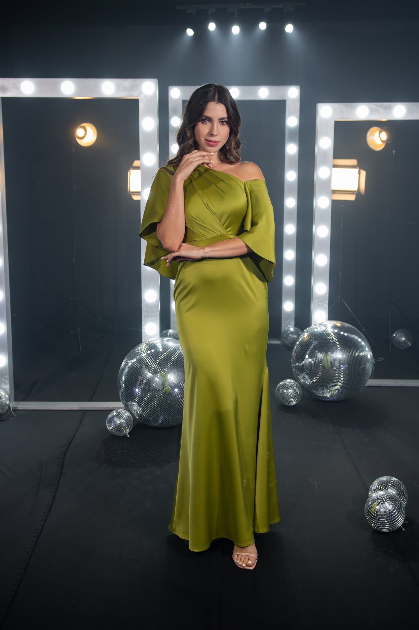 Olive Aura Gown