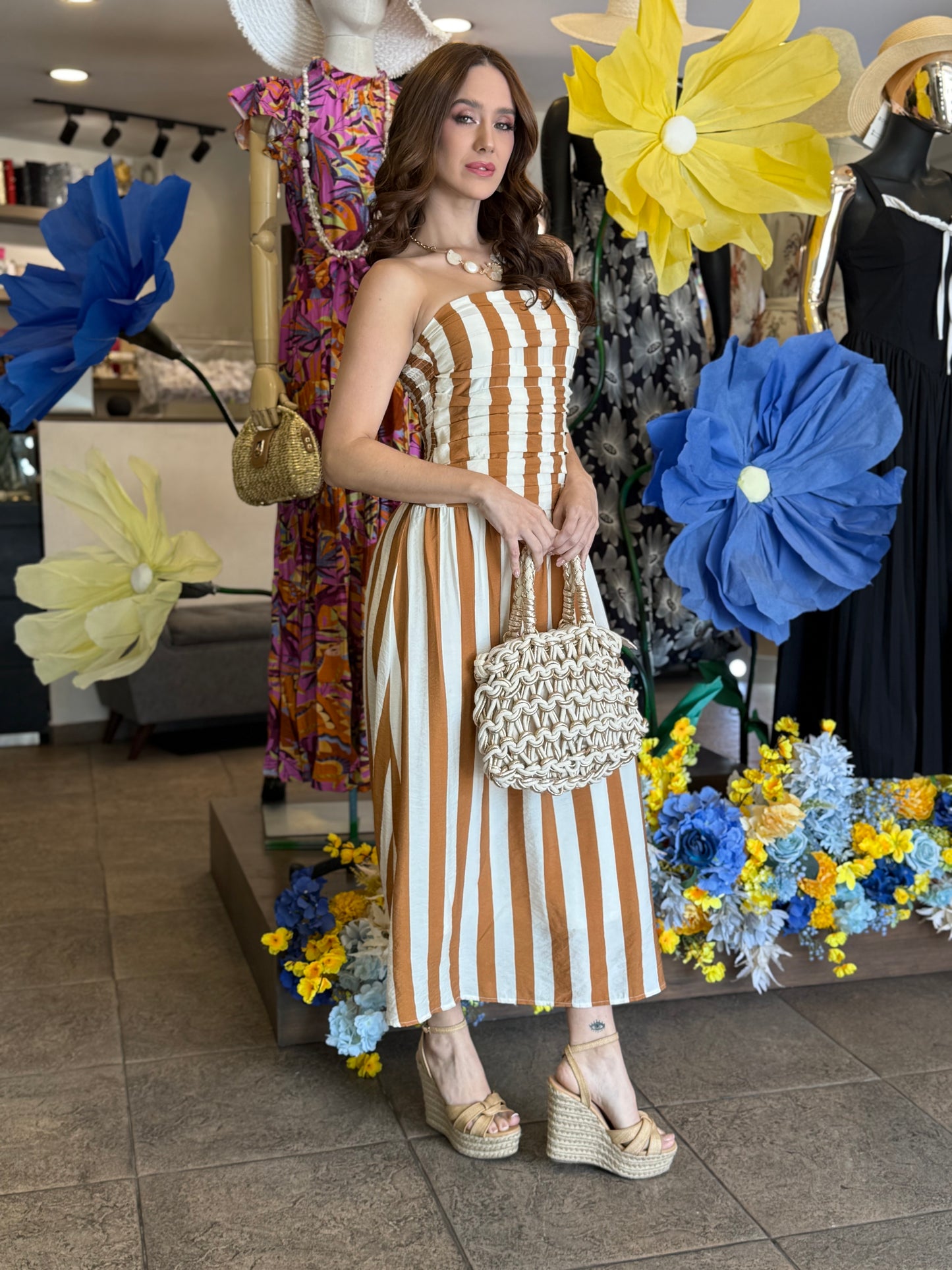 Golden Stripes Dress