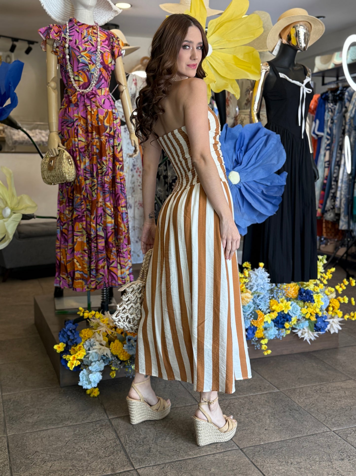 Golden Stripes Dress