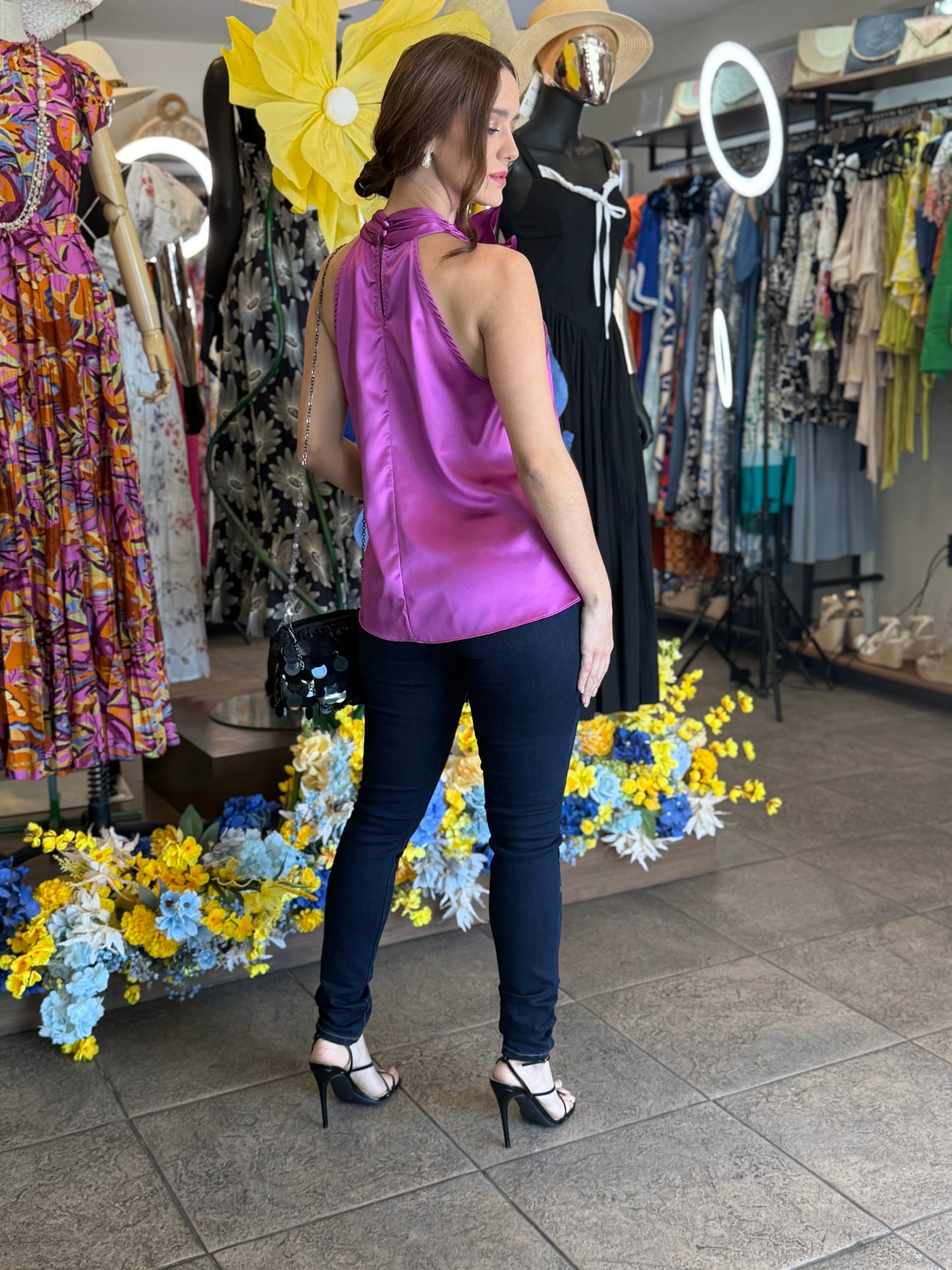 Magenta Bloom Top