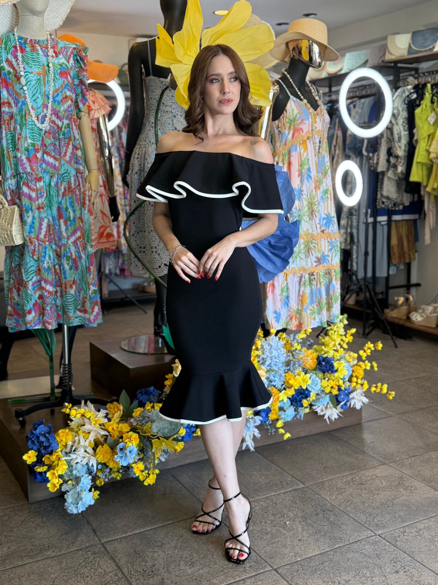 Midnight Ruffle Dress