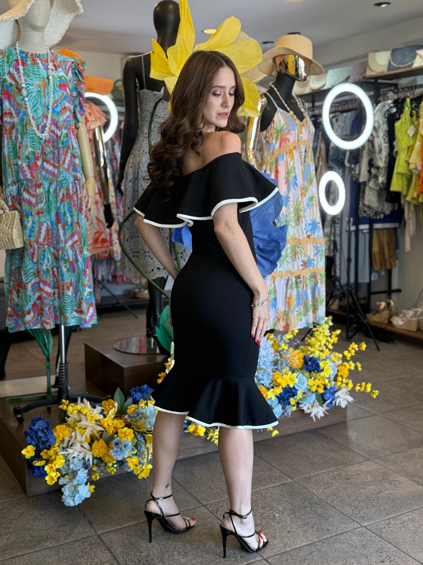 Midnight Ruffle Dress