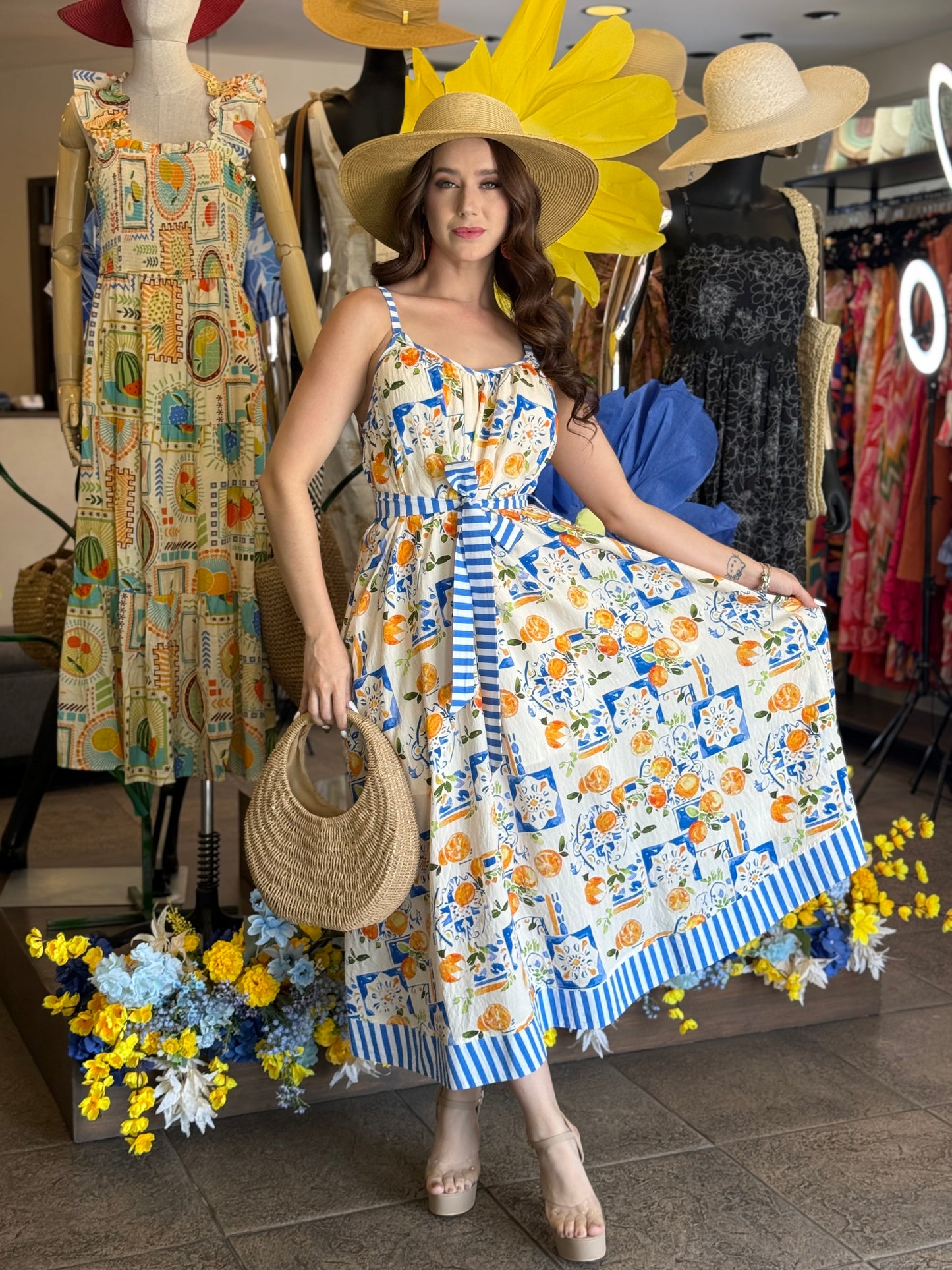 Sorrento Orange Dress