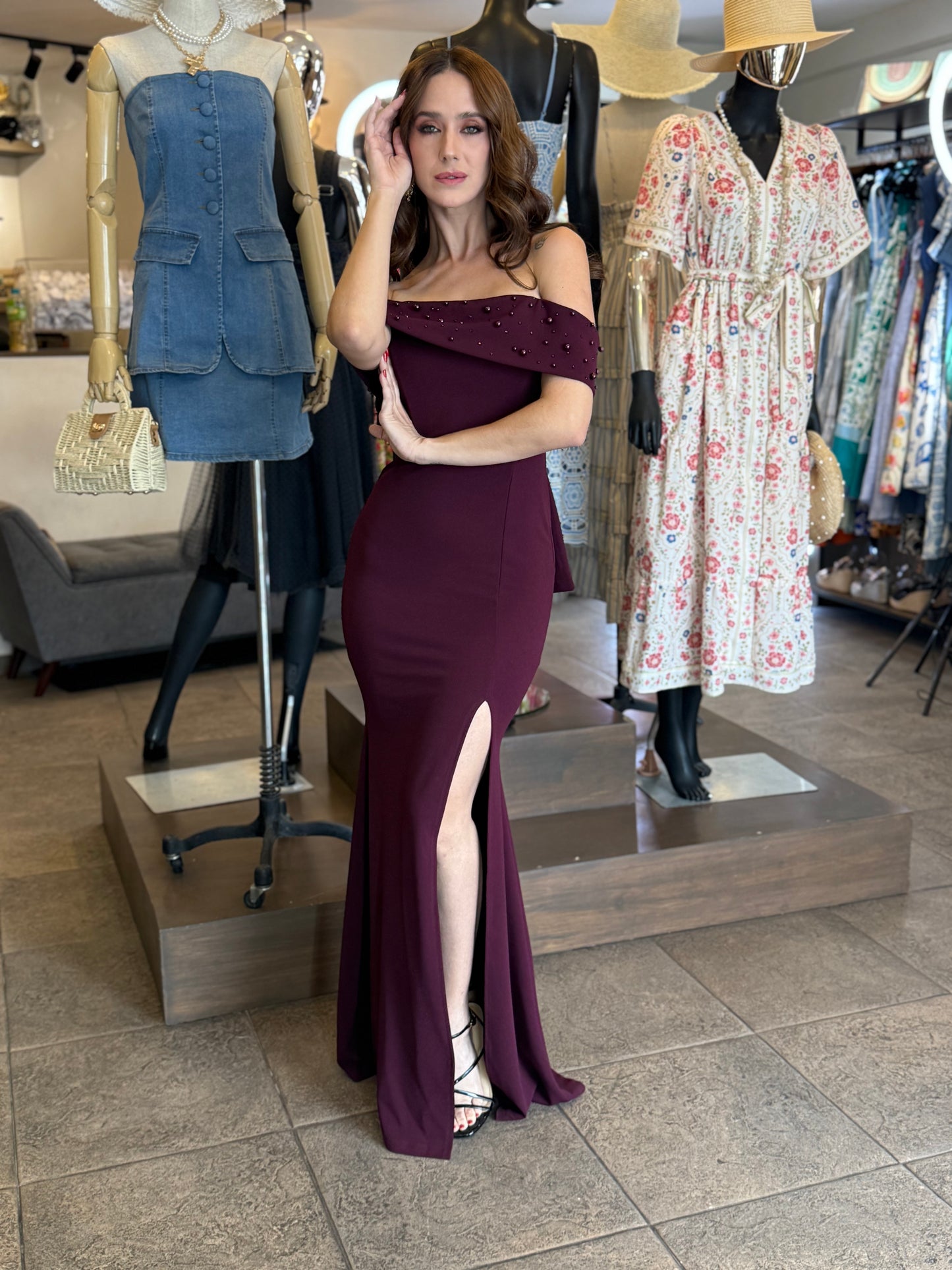 Crimson Elegance Gown