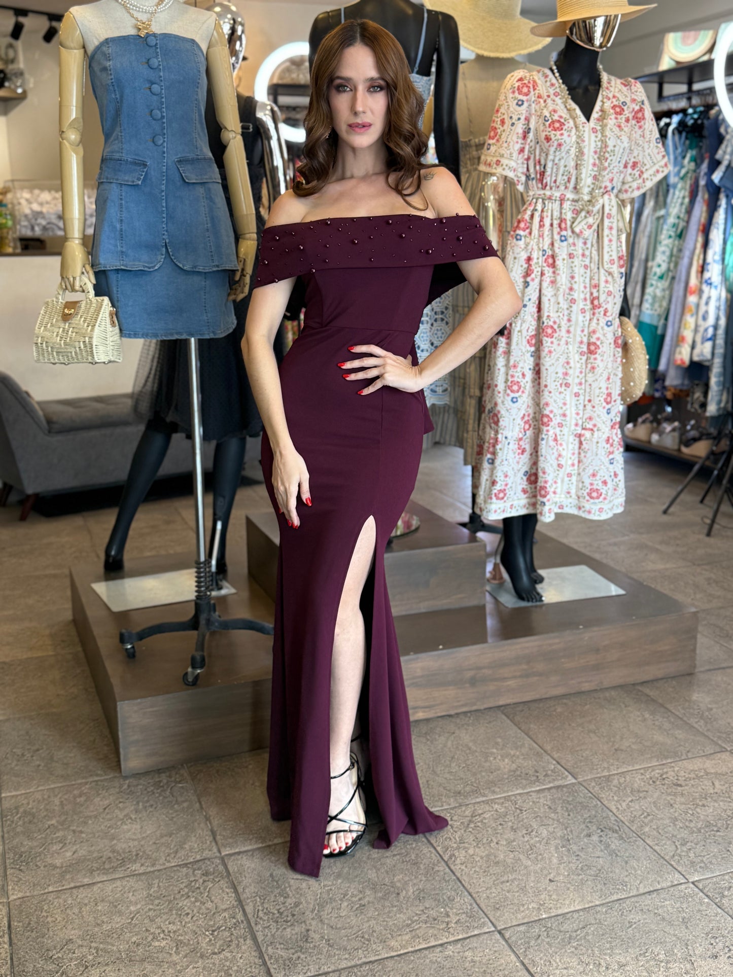 Crimson Elegance Gown