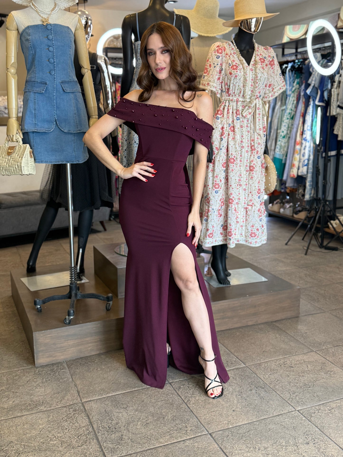 Crimson Elegance Gown