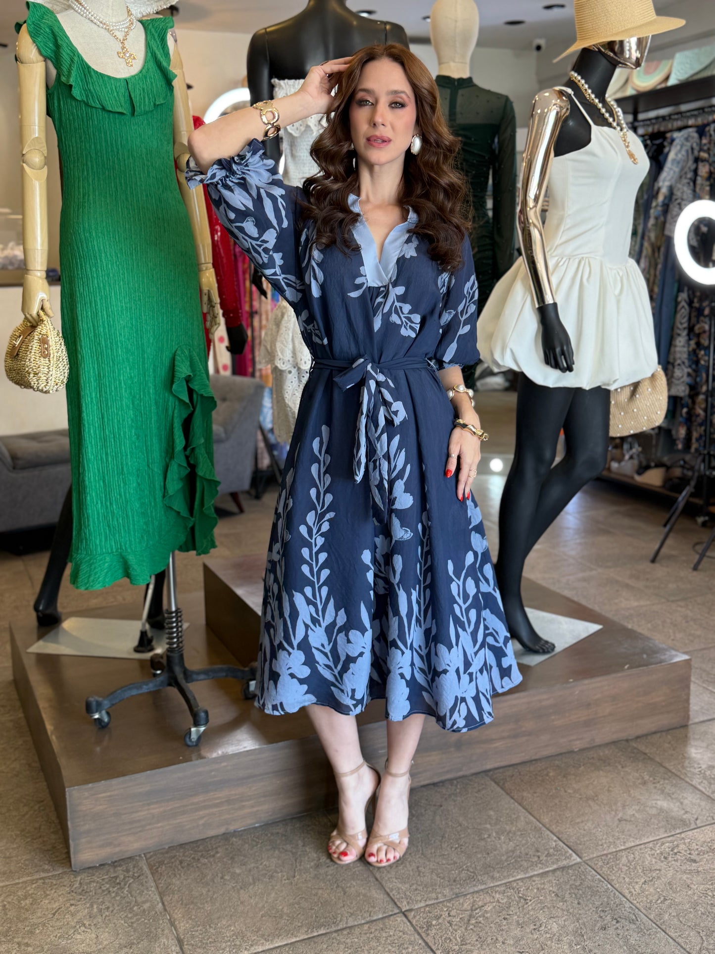 Blue Garden Elegance Dress