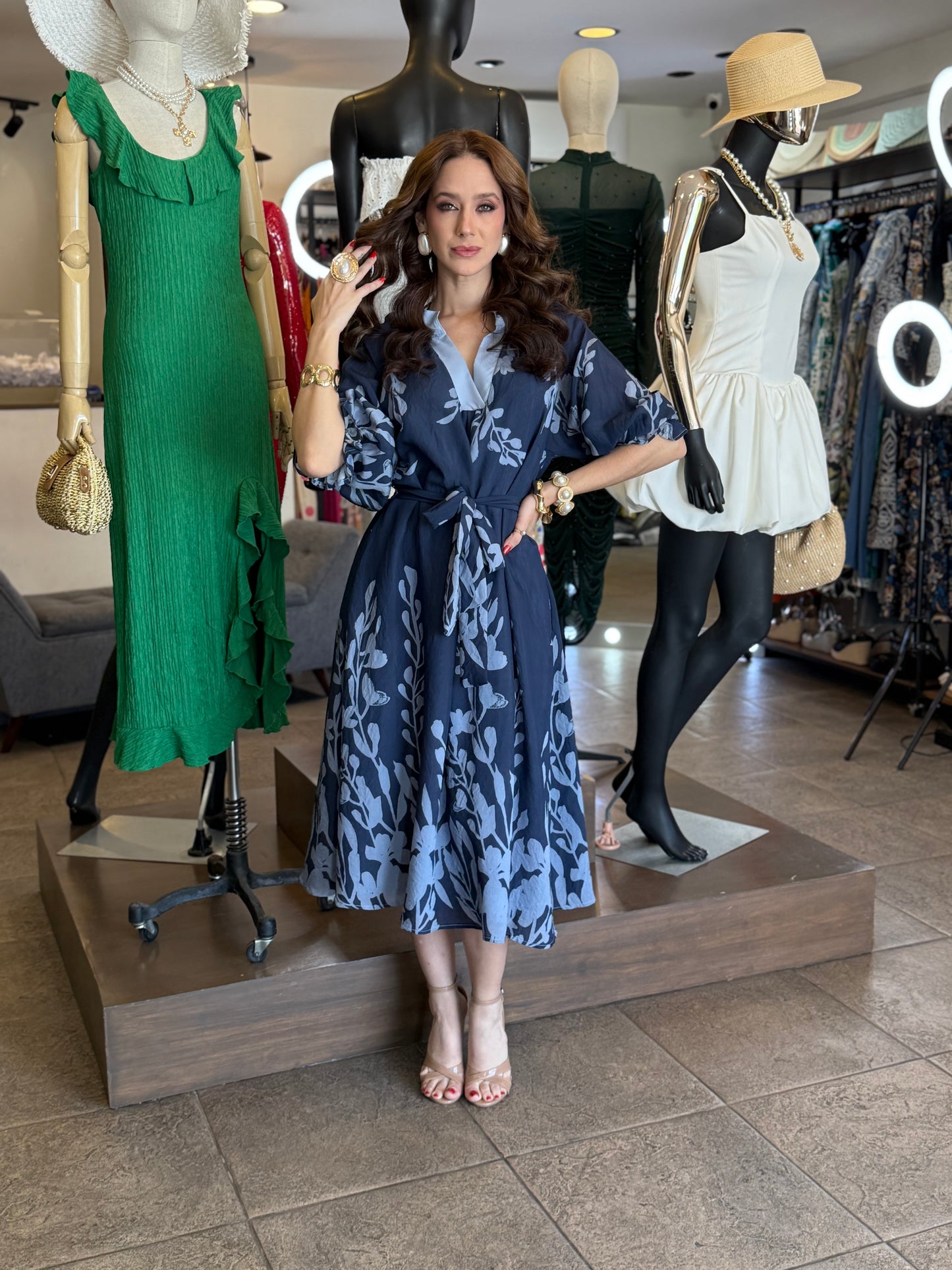 Blue Garden Elegance Dress