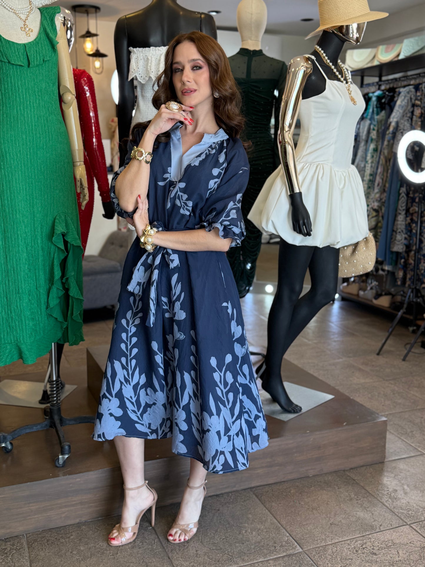Blue Garden Elegance Dress