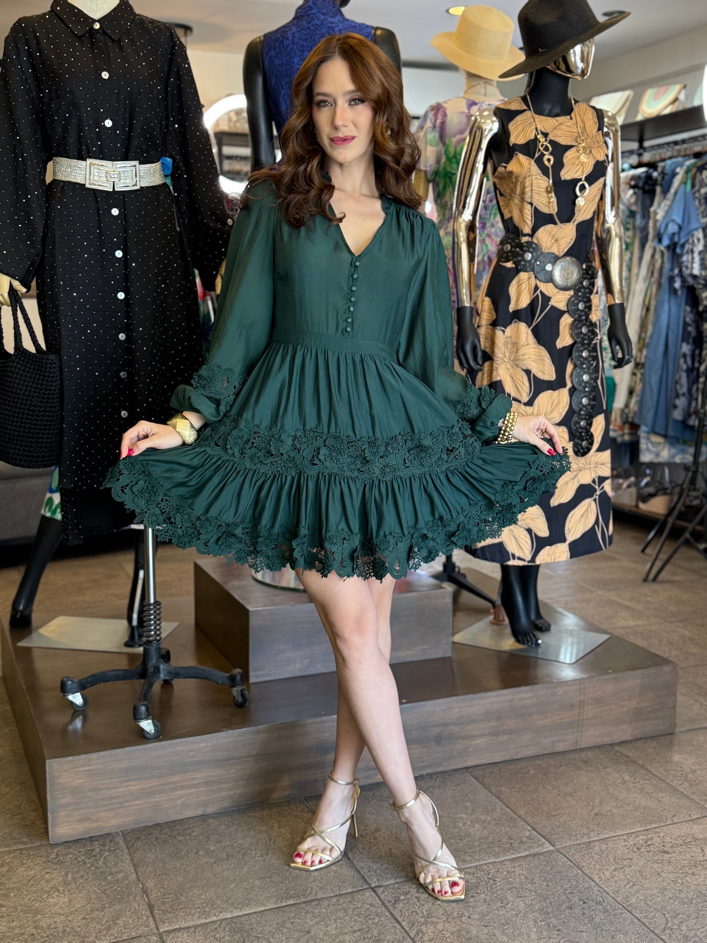 Emerald Bloom Dress