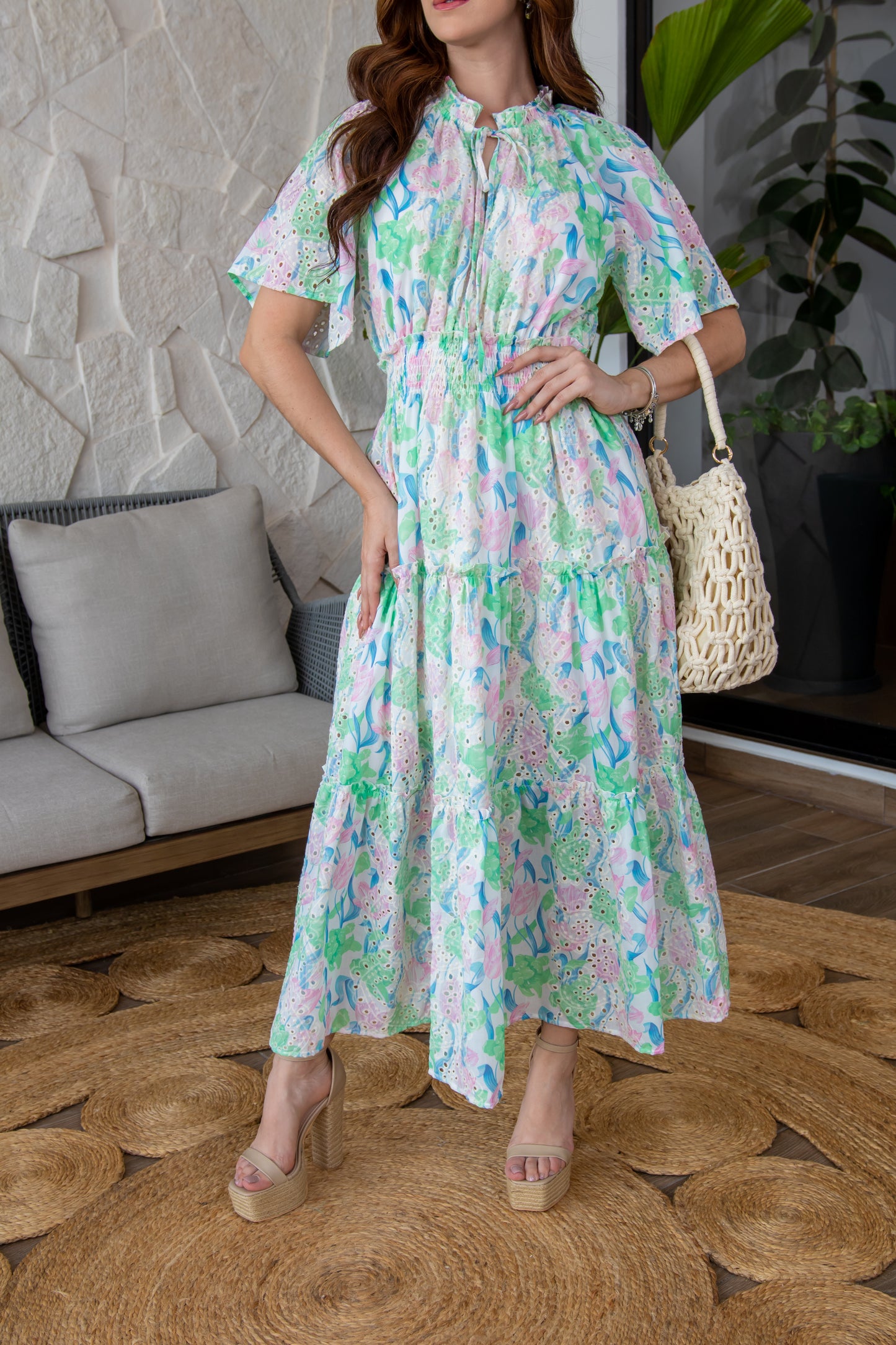 Pastel Garden Maxi Dress