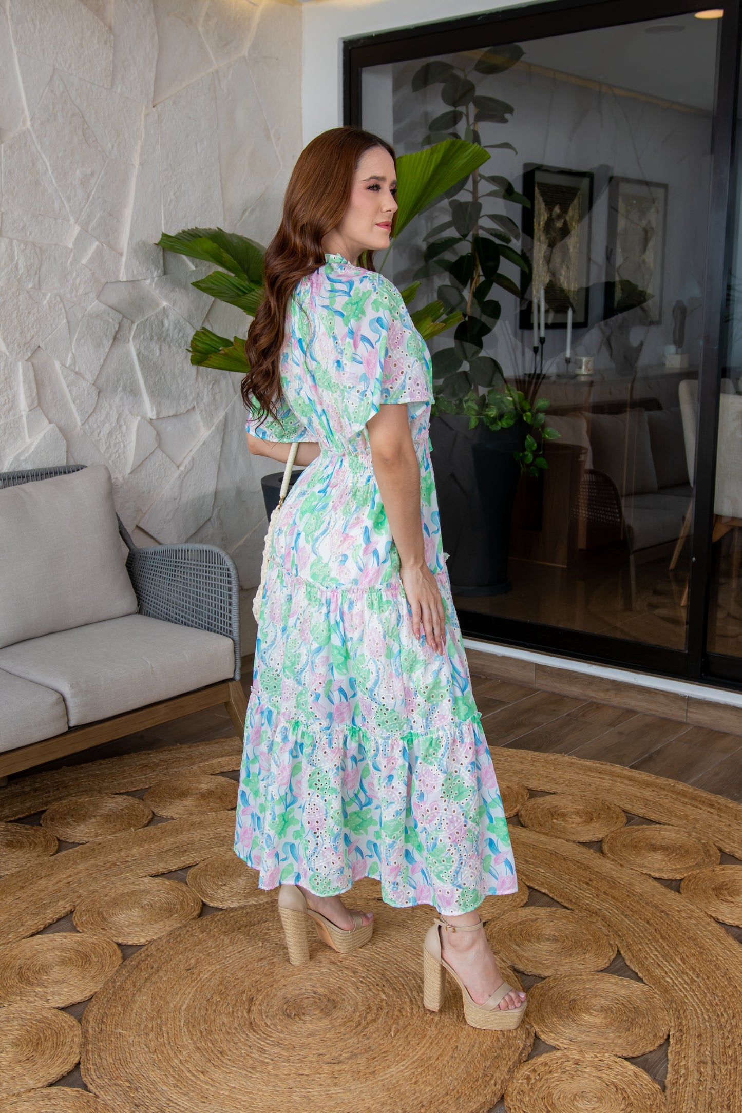 Pastel Garden Maxi Dress