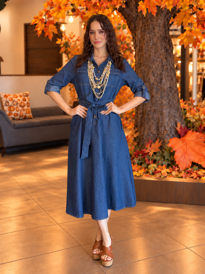 Midnight Denim Dress