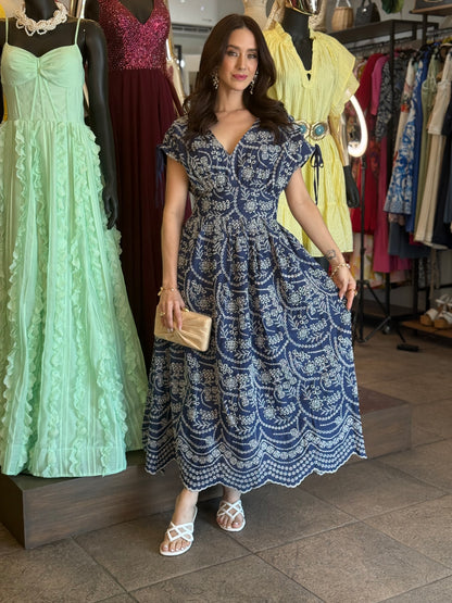 Navy Bloom Dress
