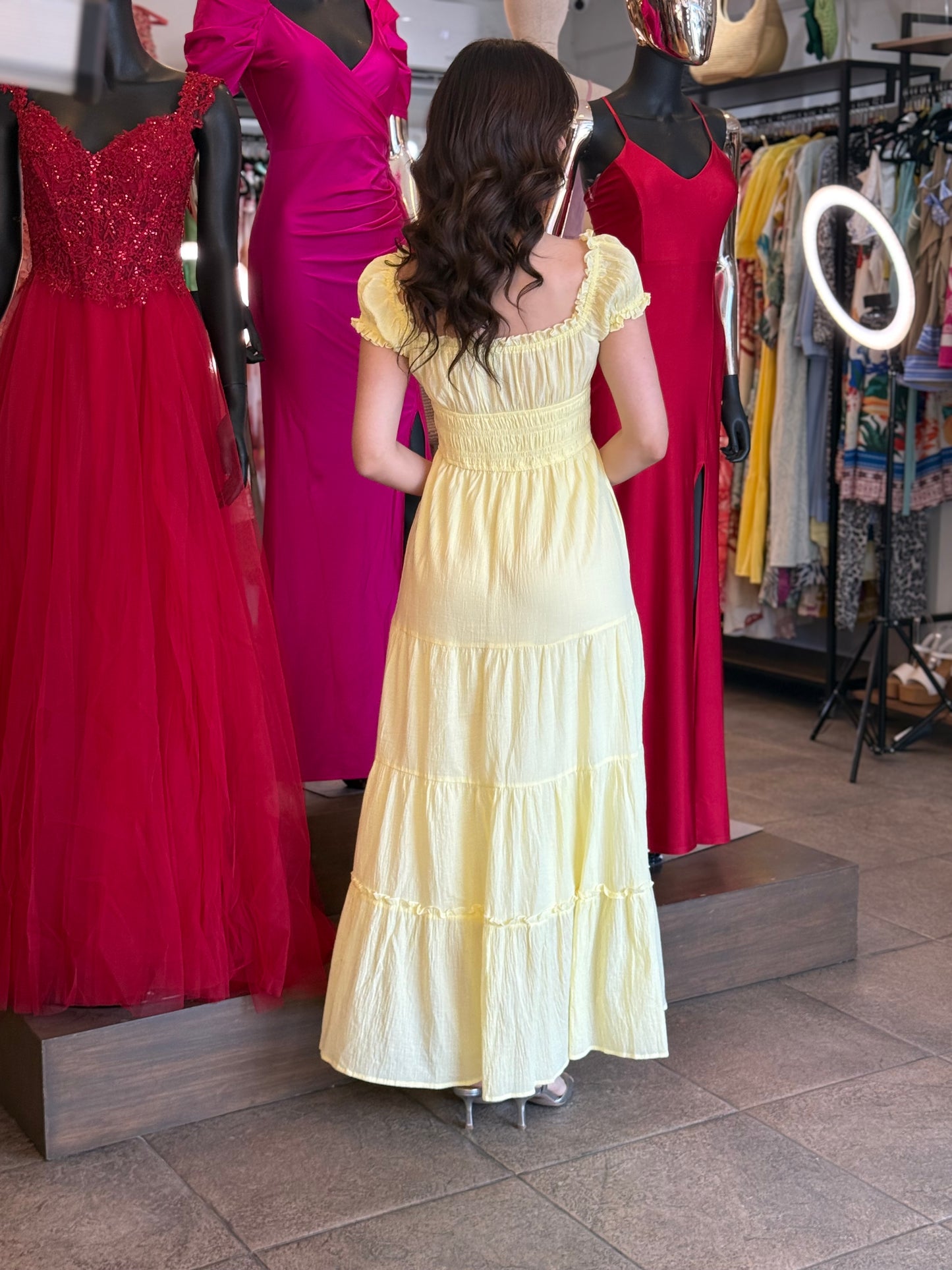 Lemon Breeze Maxi Dress