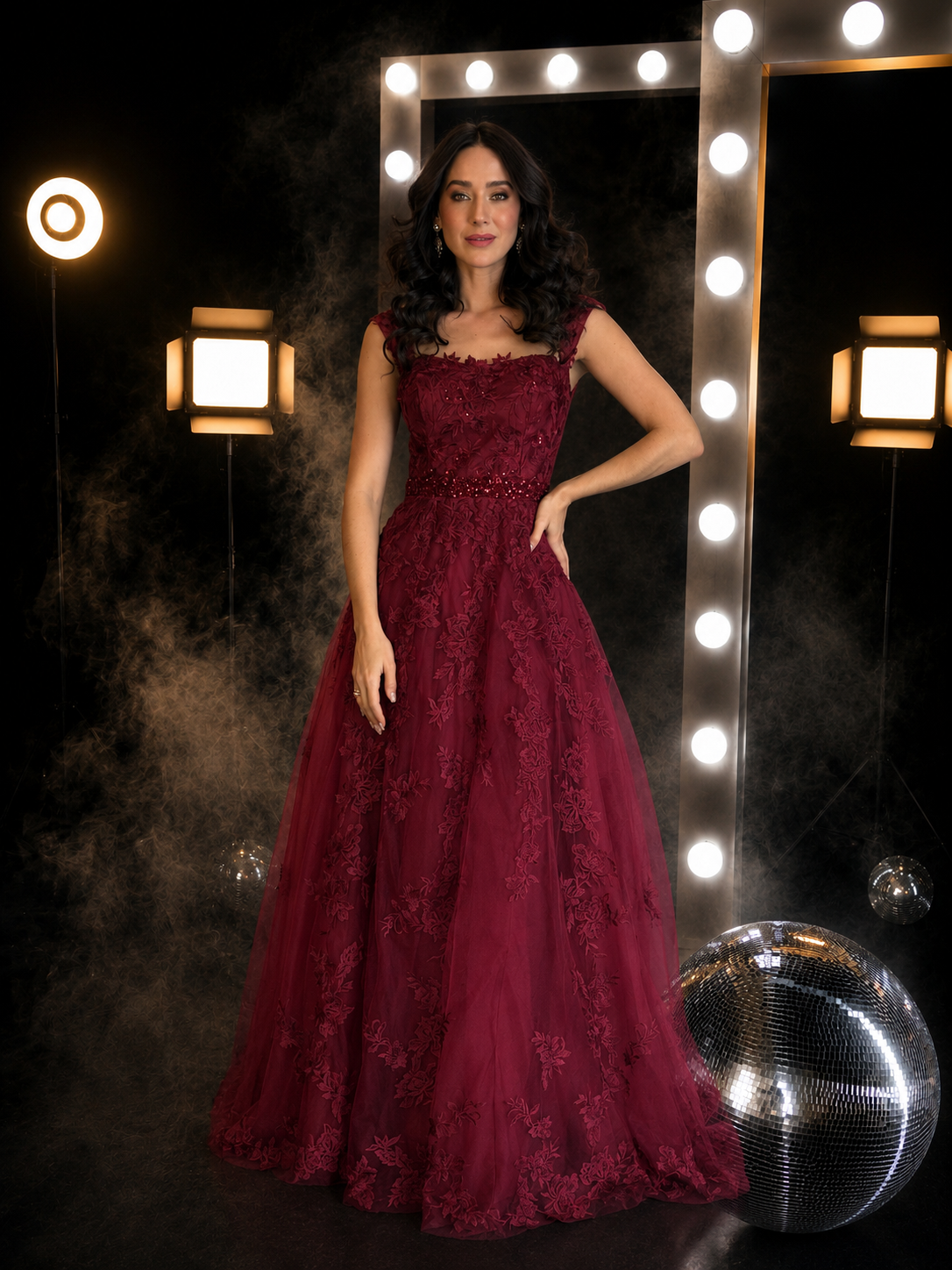 Burgundy Garden Gown