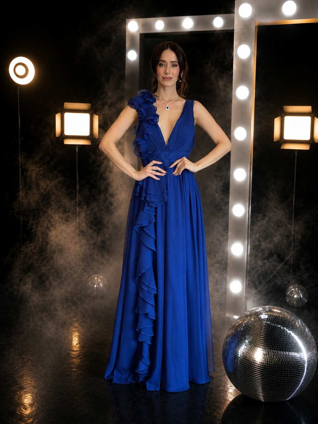 Royal Bloom Sapphire Gown