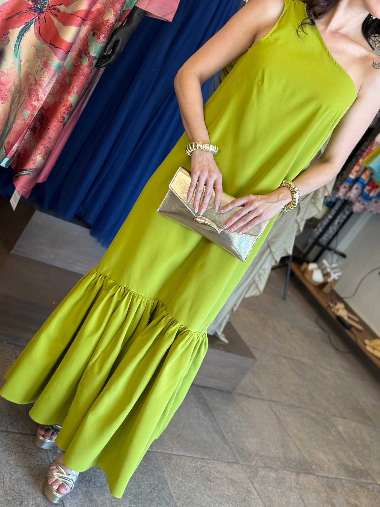 Vestido Lime Muse Dress