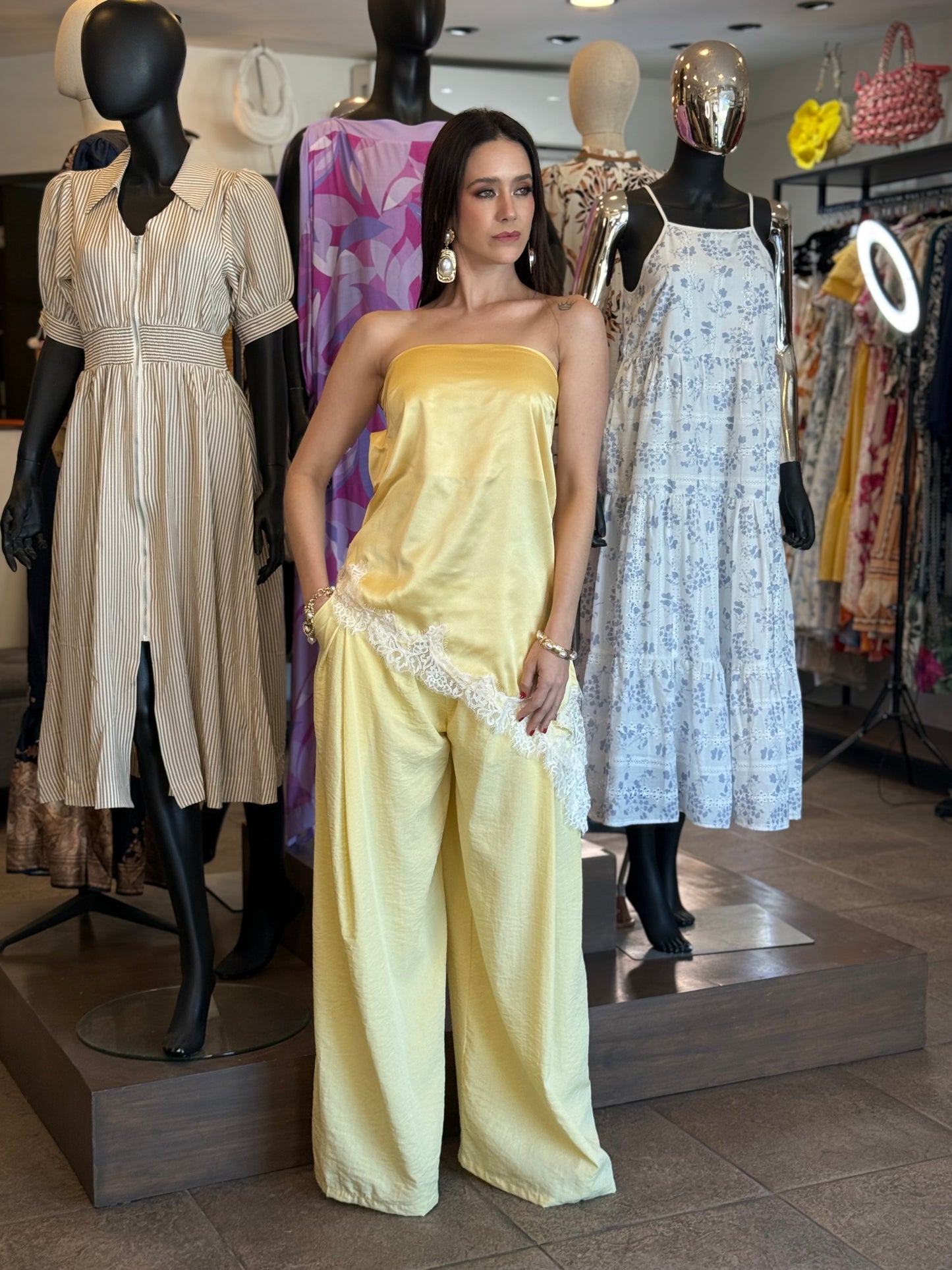 Golden Whisper Palazzo Set