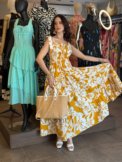 Golden Aloha Maxi Dress