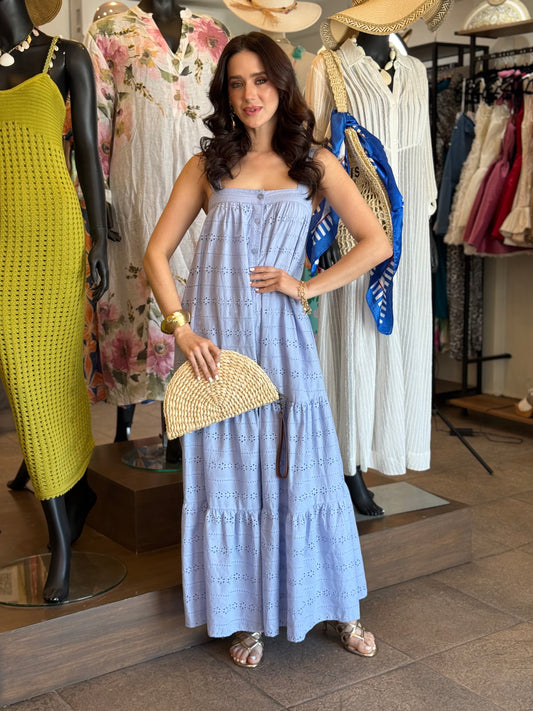 Blue Serenity Eyelet Dress