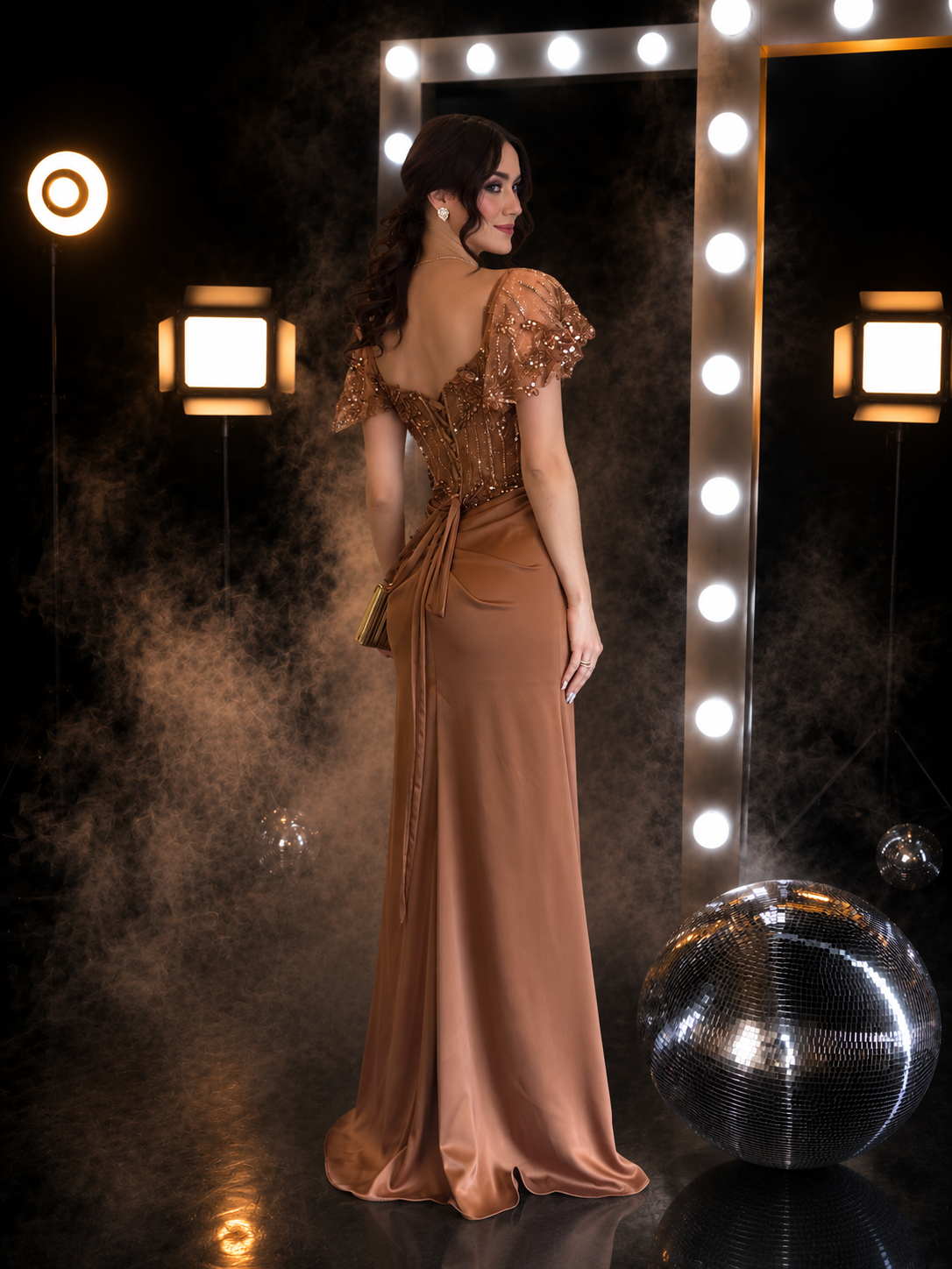 Mocha Stardust Gown