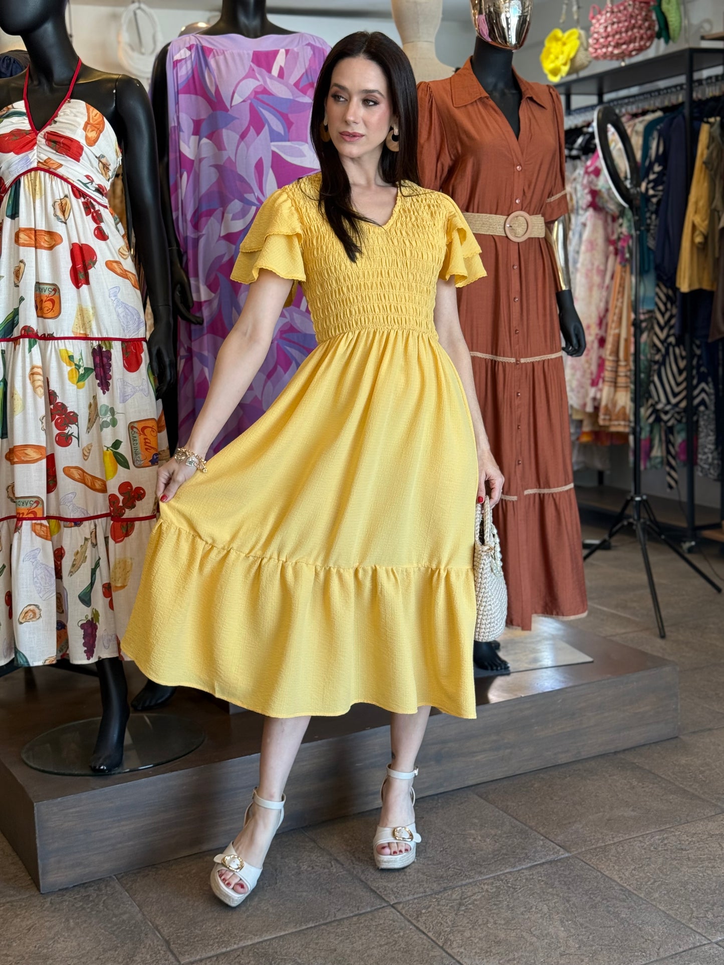 Sunlight Grace Midi Dress