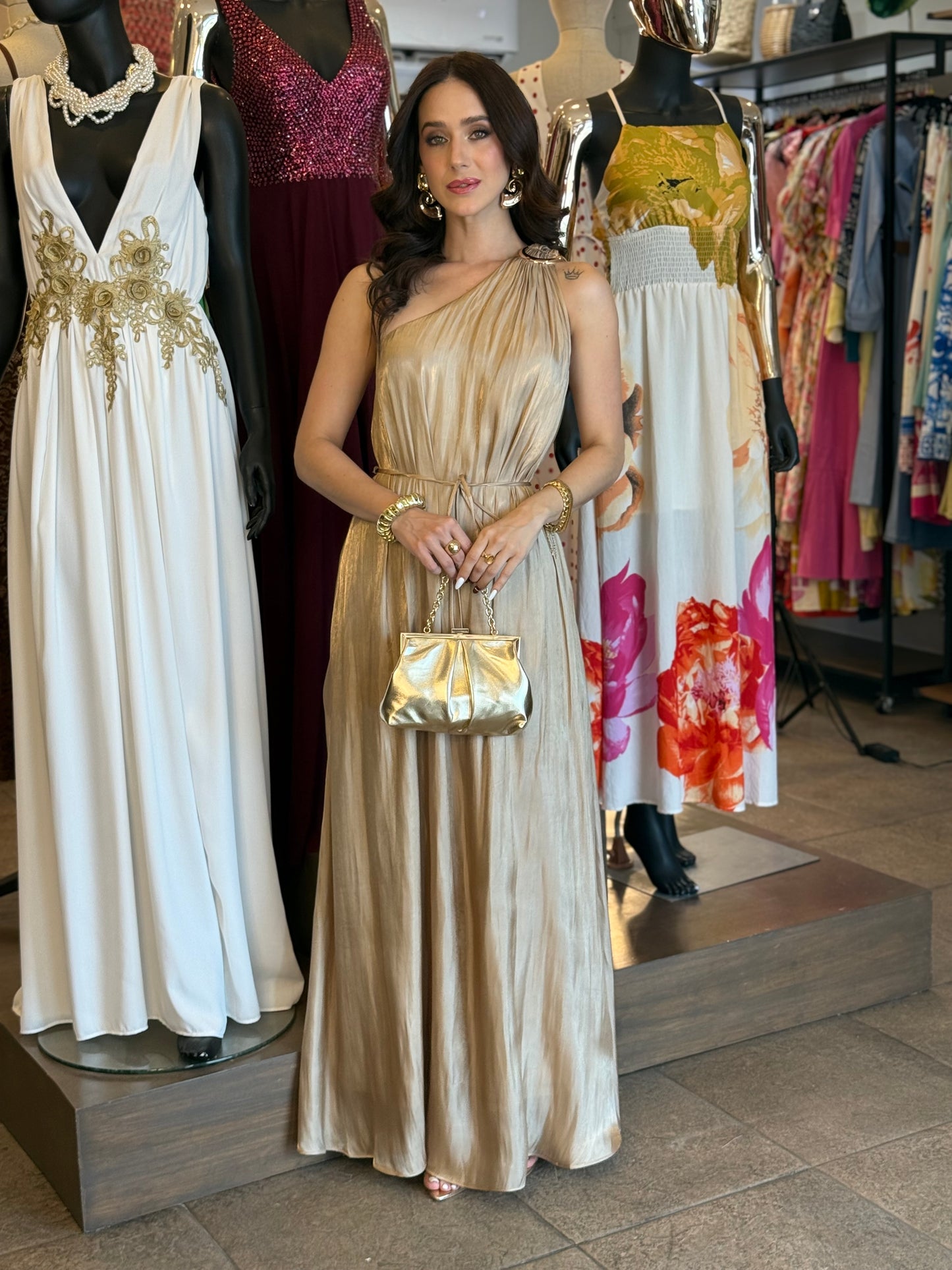 Vestido Golden Aura Dress