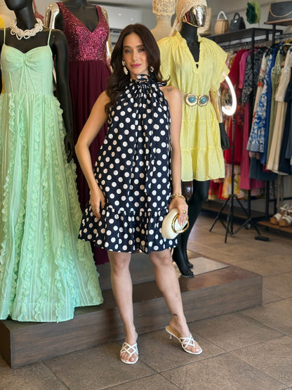 Polka Navy Dress