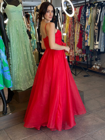 Scarlet Ruffle Gown