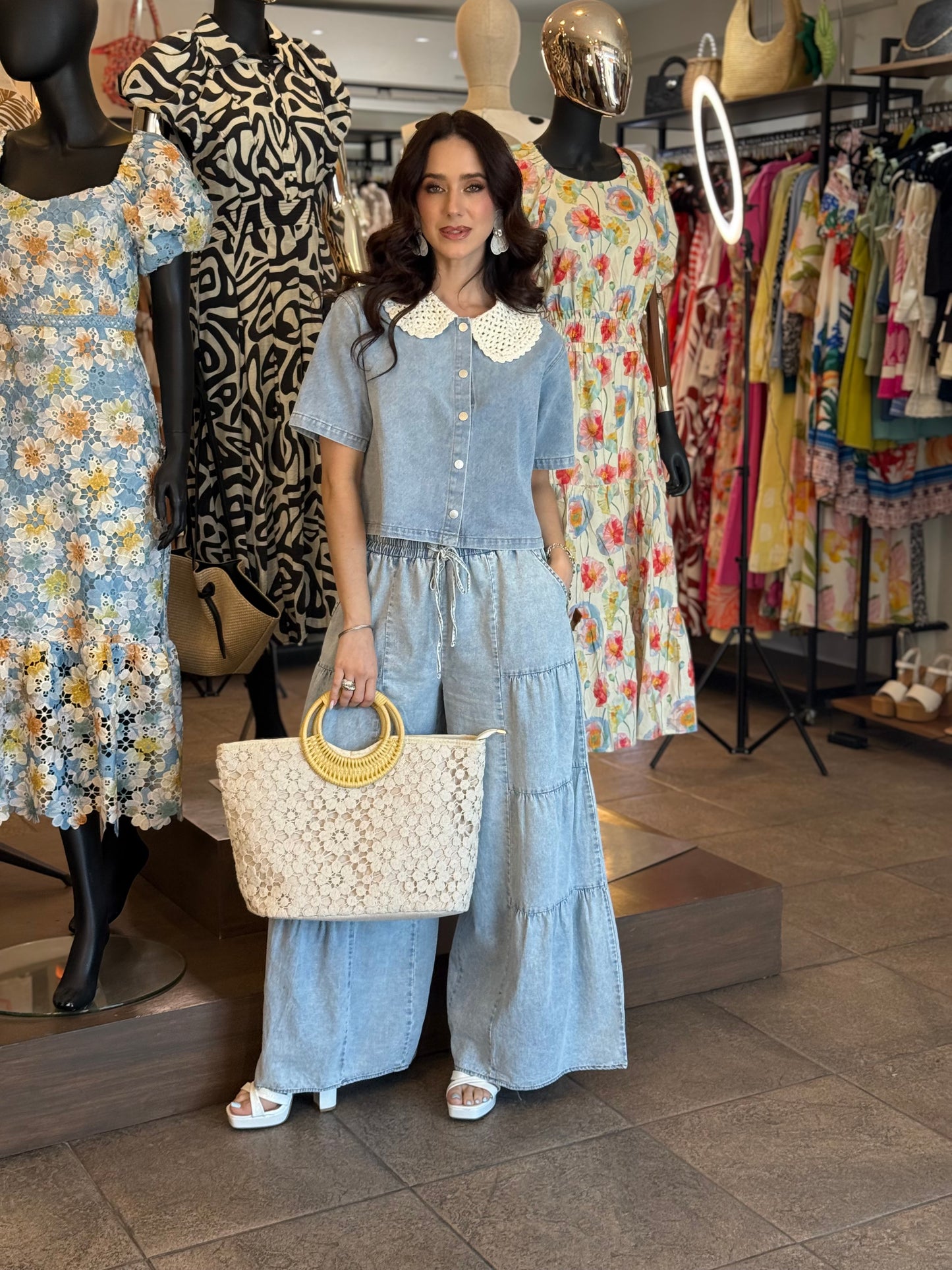 Skyline Denim Blouse