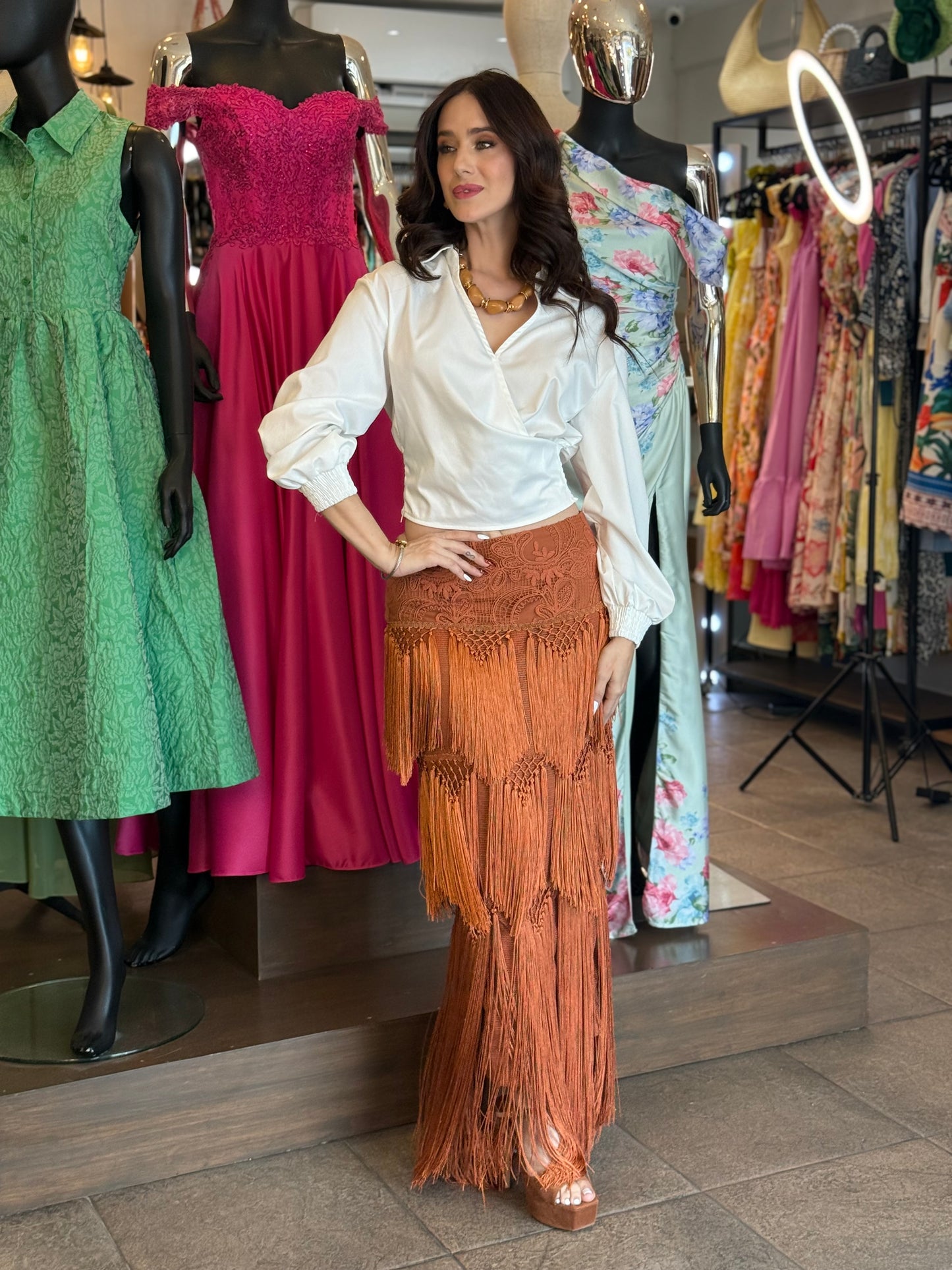 Terracotta Fringe Set