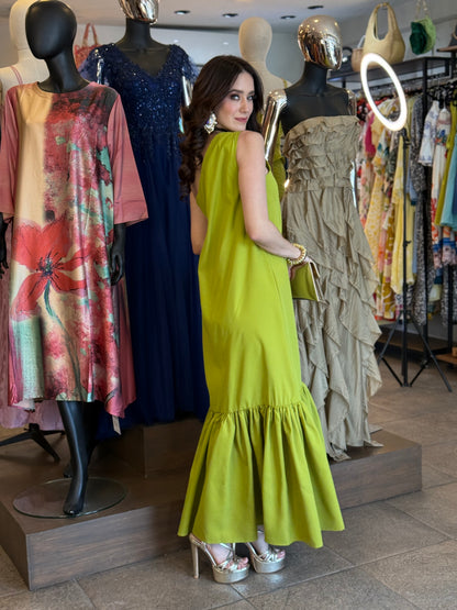 Vestido Lime Muse Dress