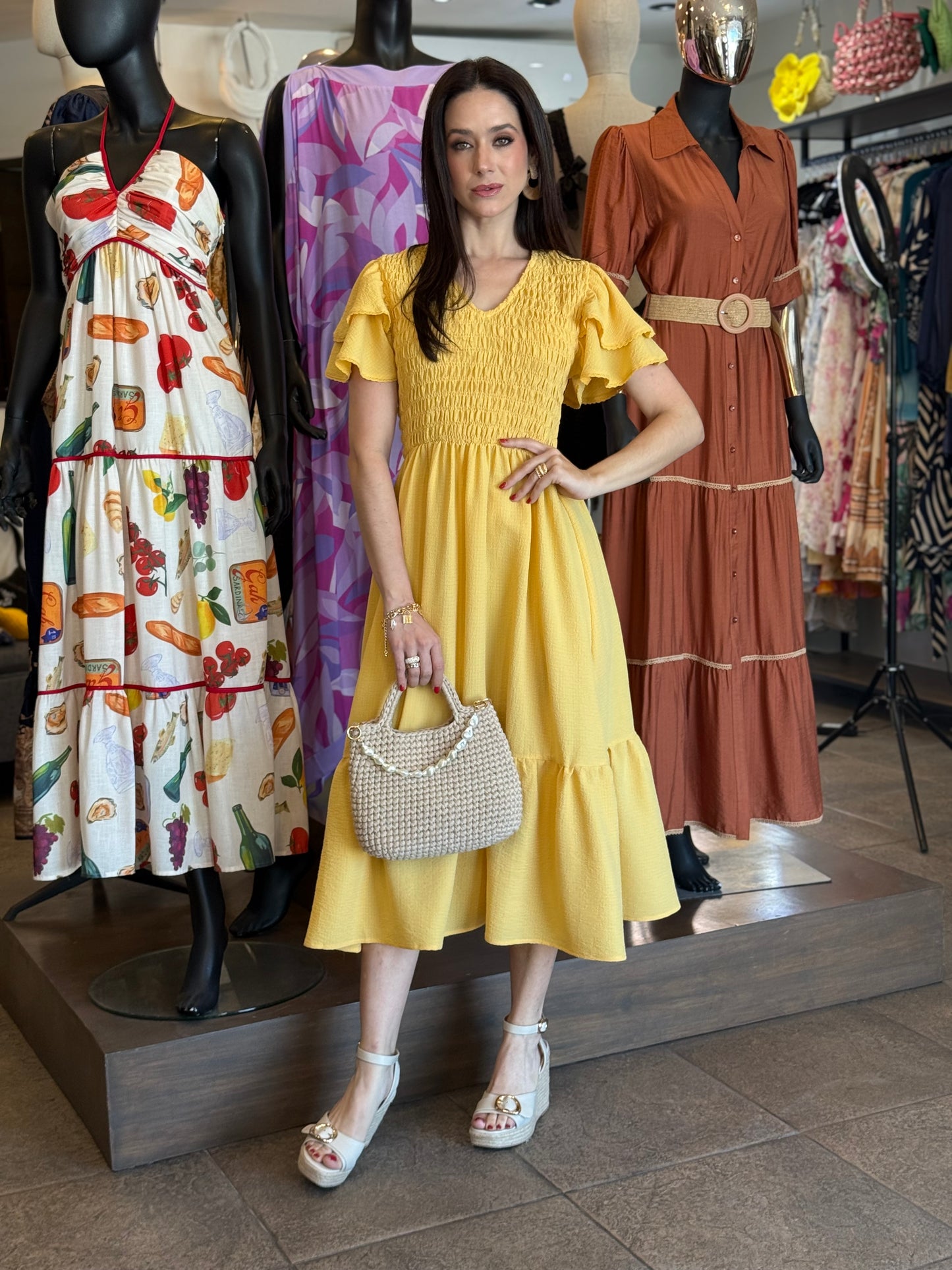 Sunlight Grace Midi Dress