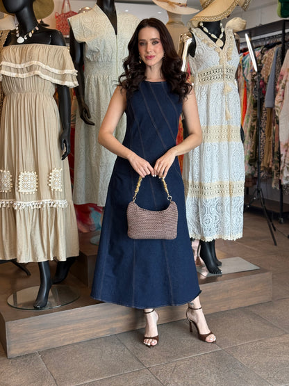 Indigo Grace Midi Dress